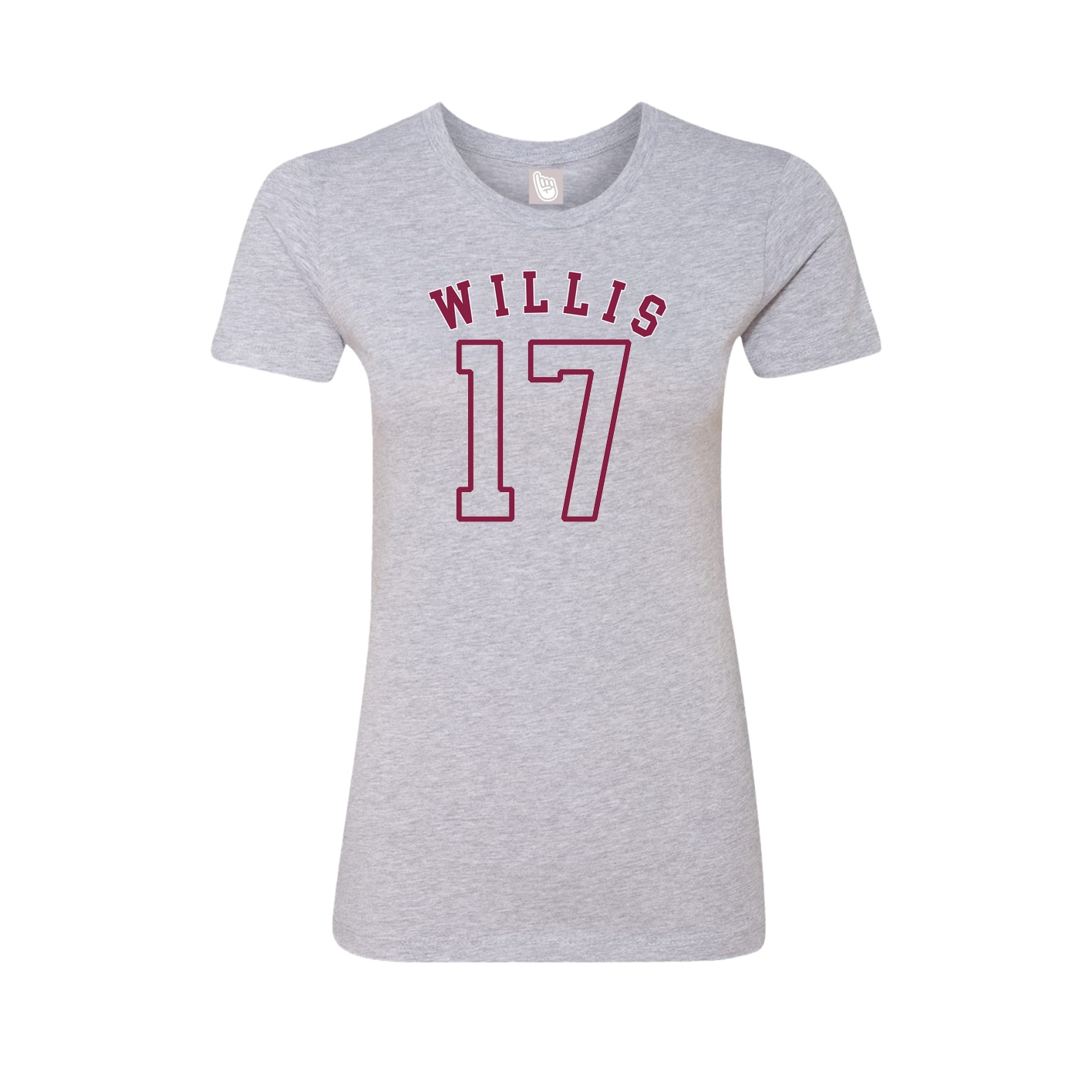 Fitted Women's Tee — Shirsey Arch in Grey