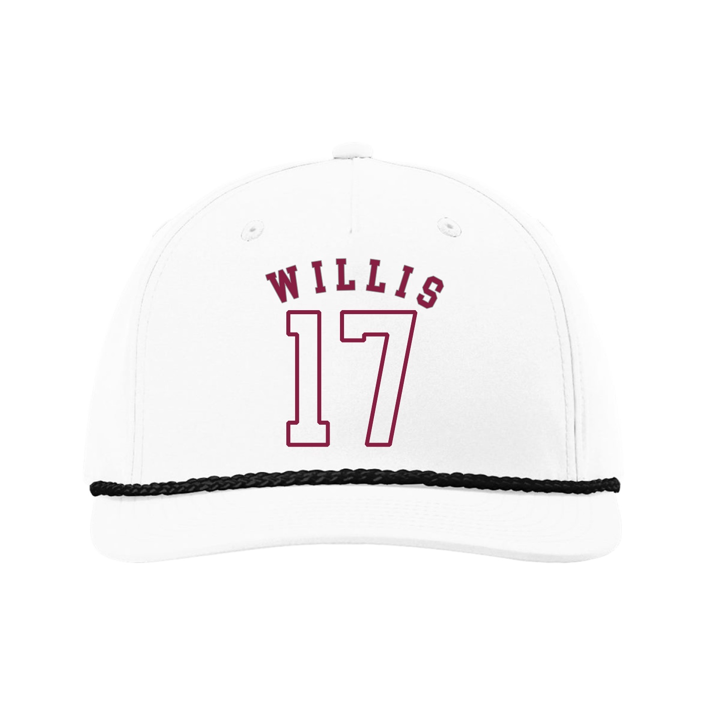 Five-Panel Classic Rope Cap — Shirsey Arch in White