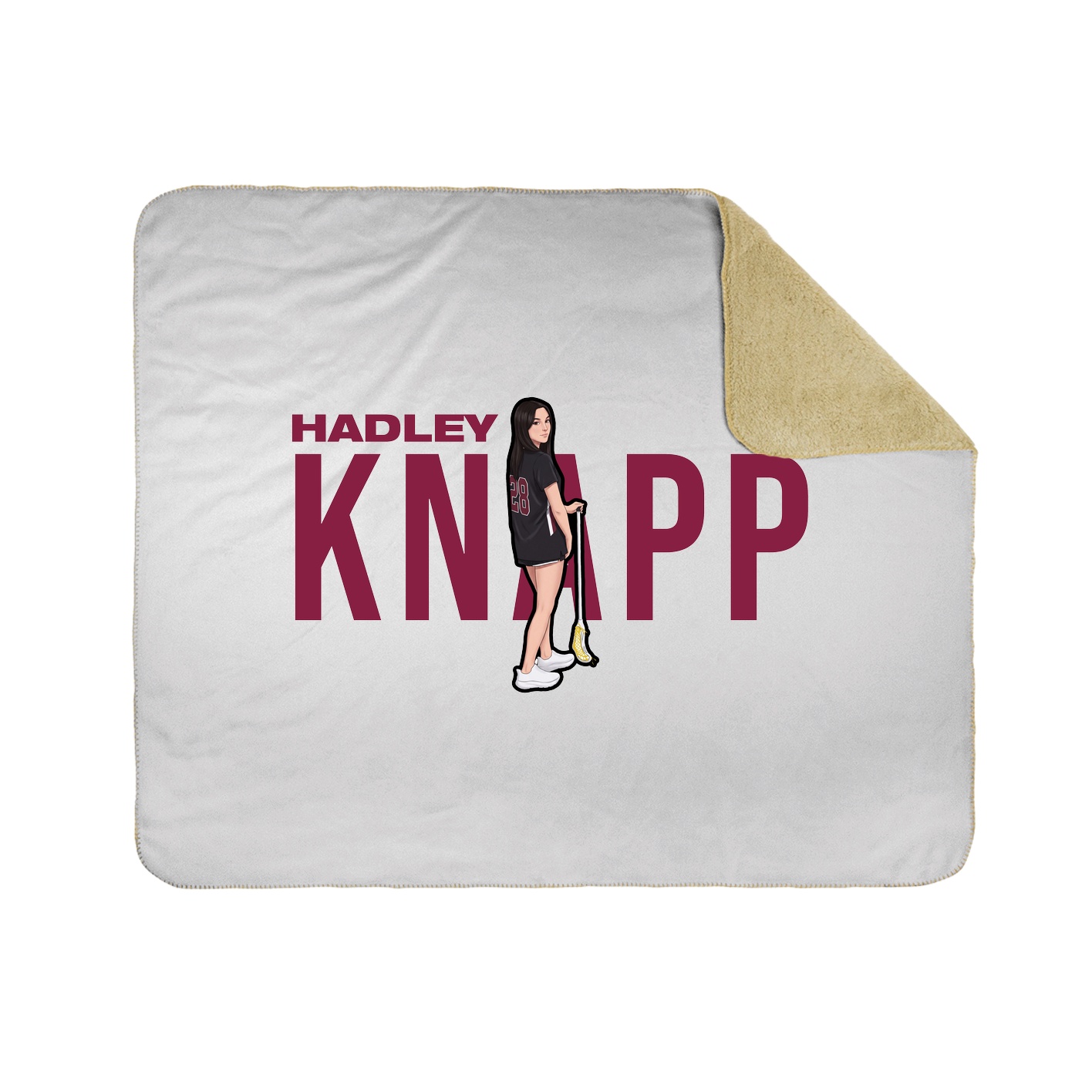 Throw Blanket — Player Name in White