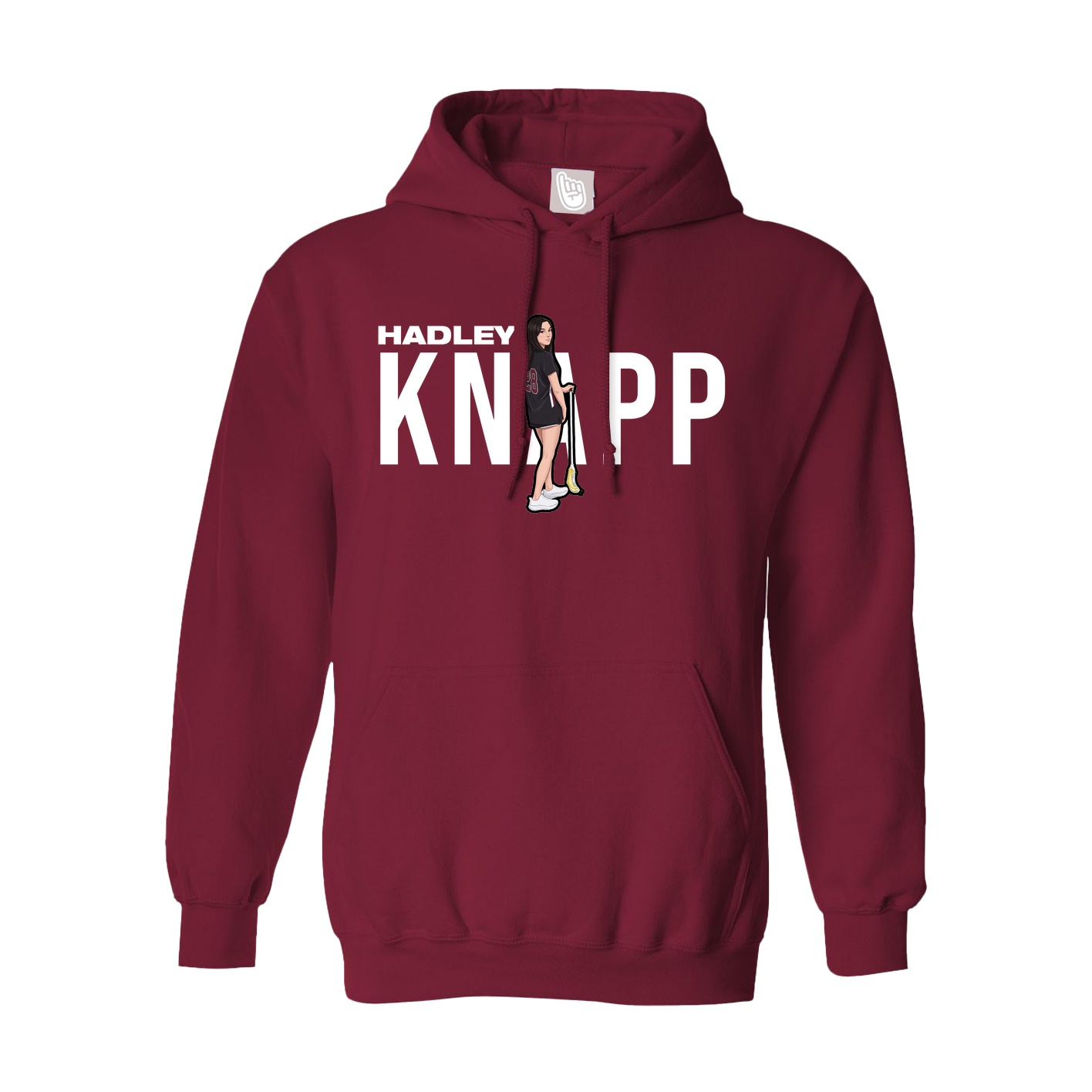 Hoodie — Player Name in Cardinal