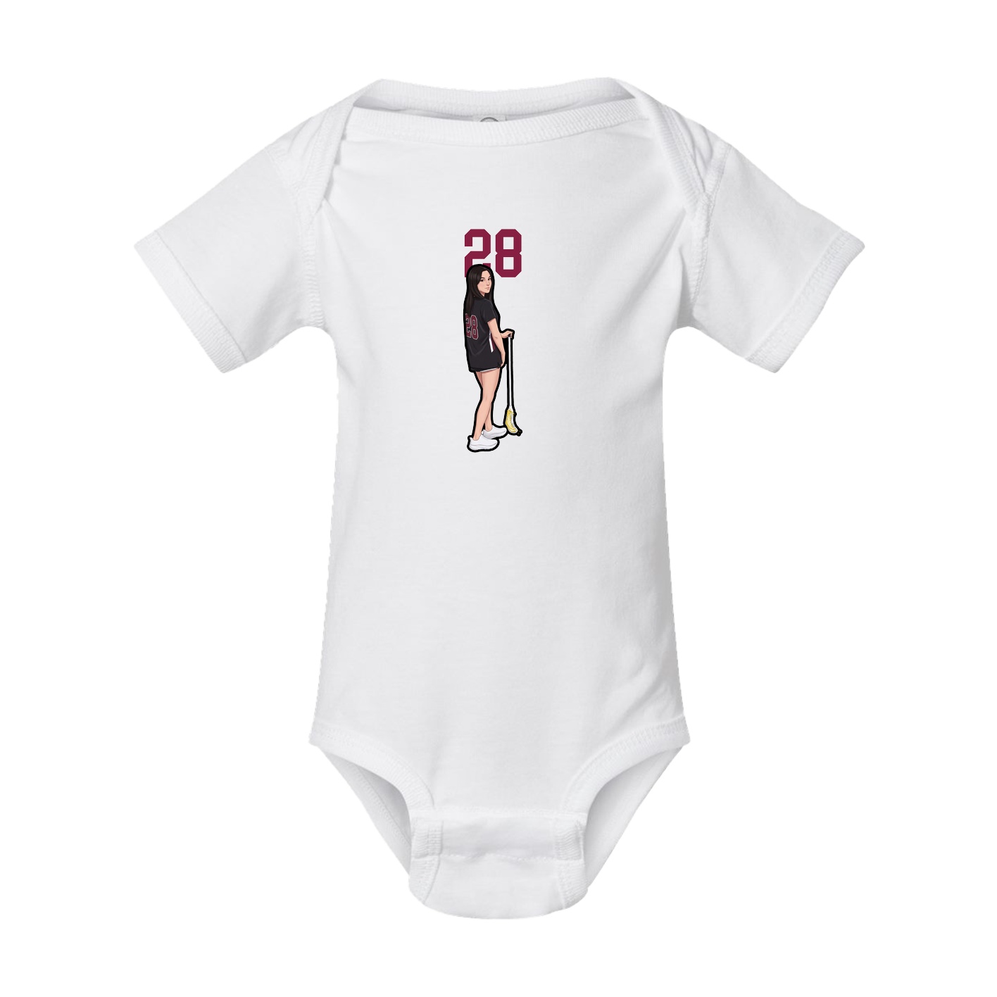 Baby Onesie — Number Top in White