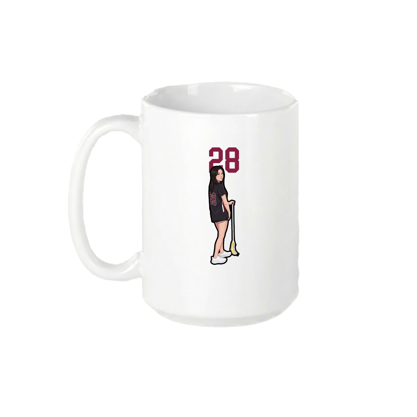 15oz Coffee Mug — Number Top in White