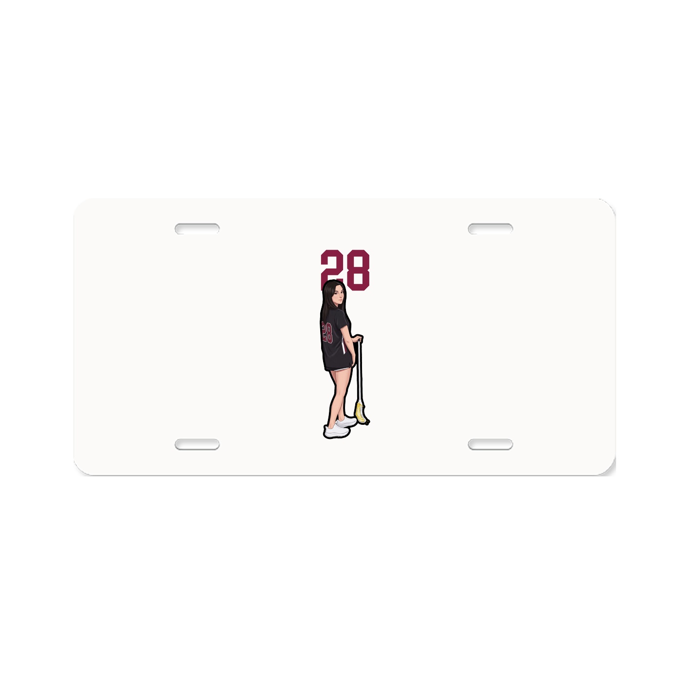 License Plate — Number Top in Classic