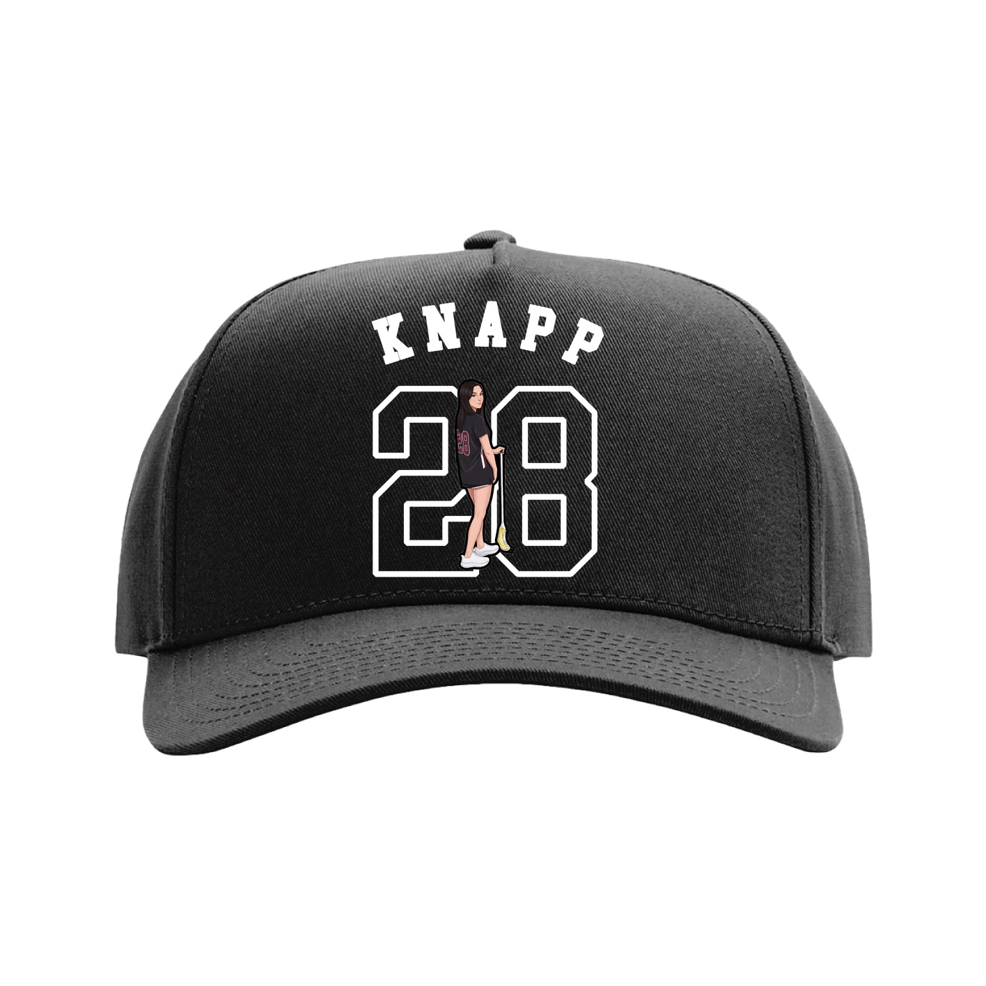 Full Fabric Five-Panel Champ Cap — Shirsey Arch in Black