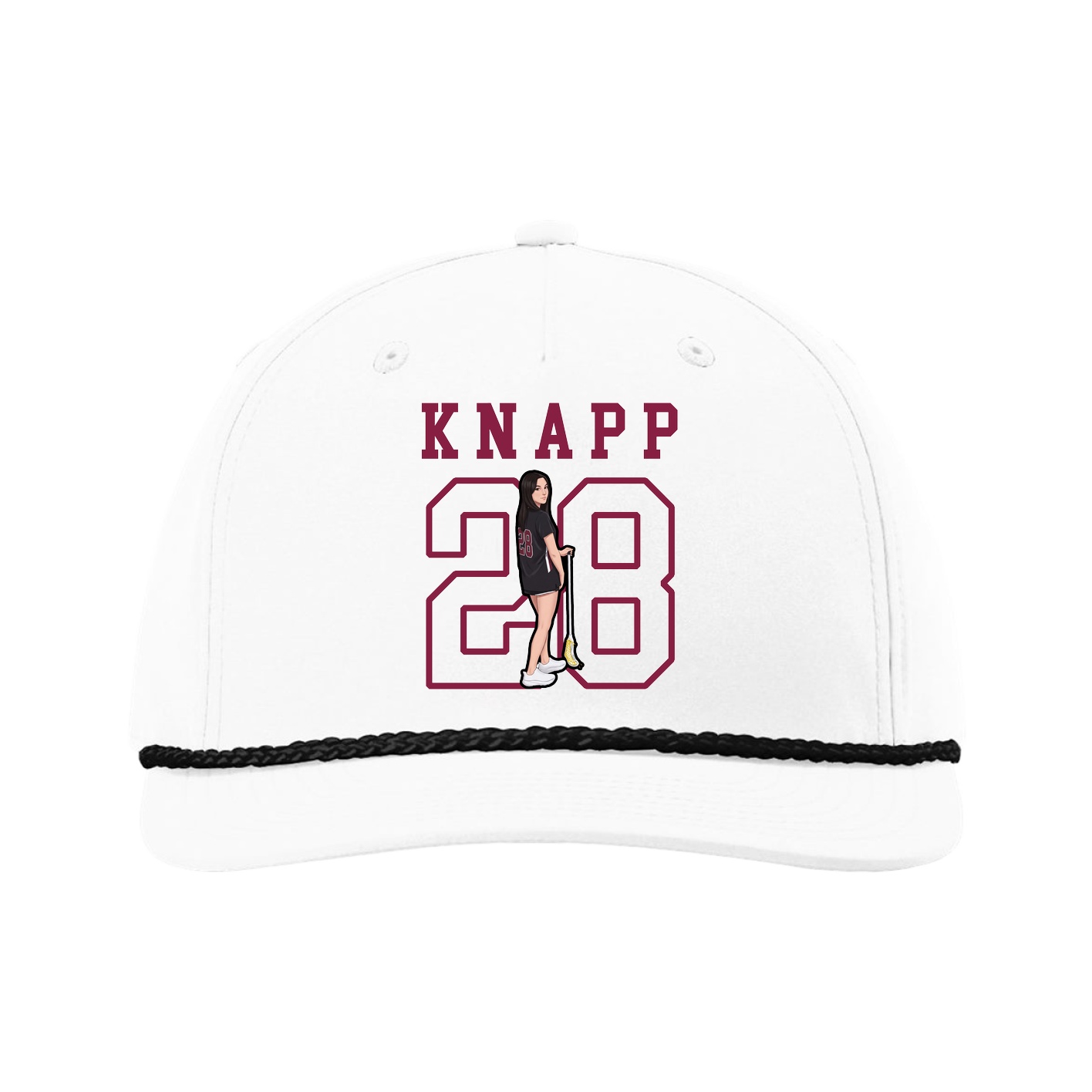 Five-Panel Classic Rope Cap — Shirsey in White