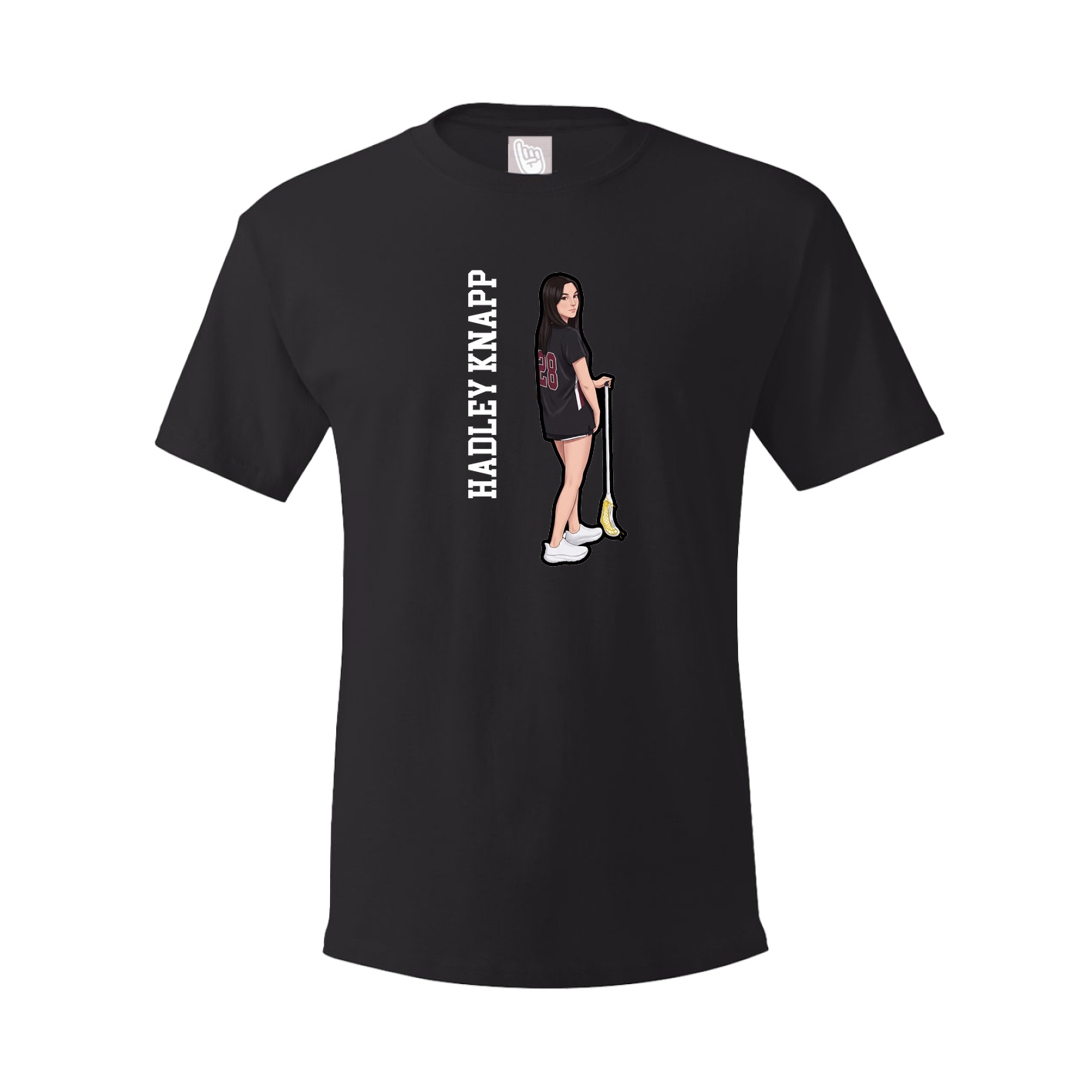 Youth Tee — Name Vertical in Black