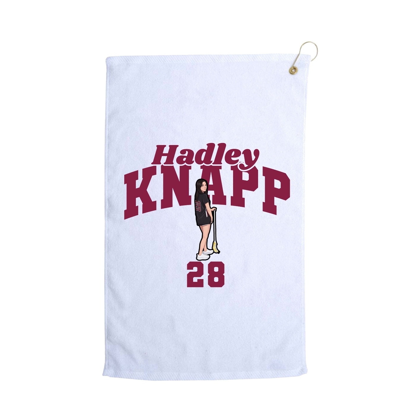 Golf Towel — Signature Arch in White