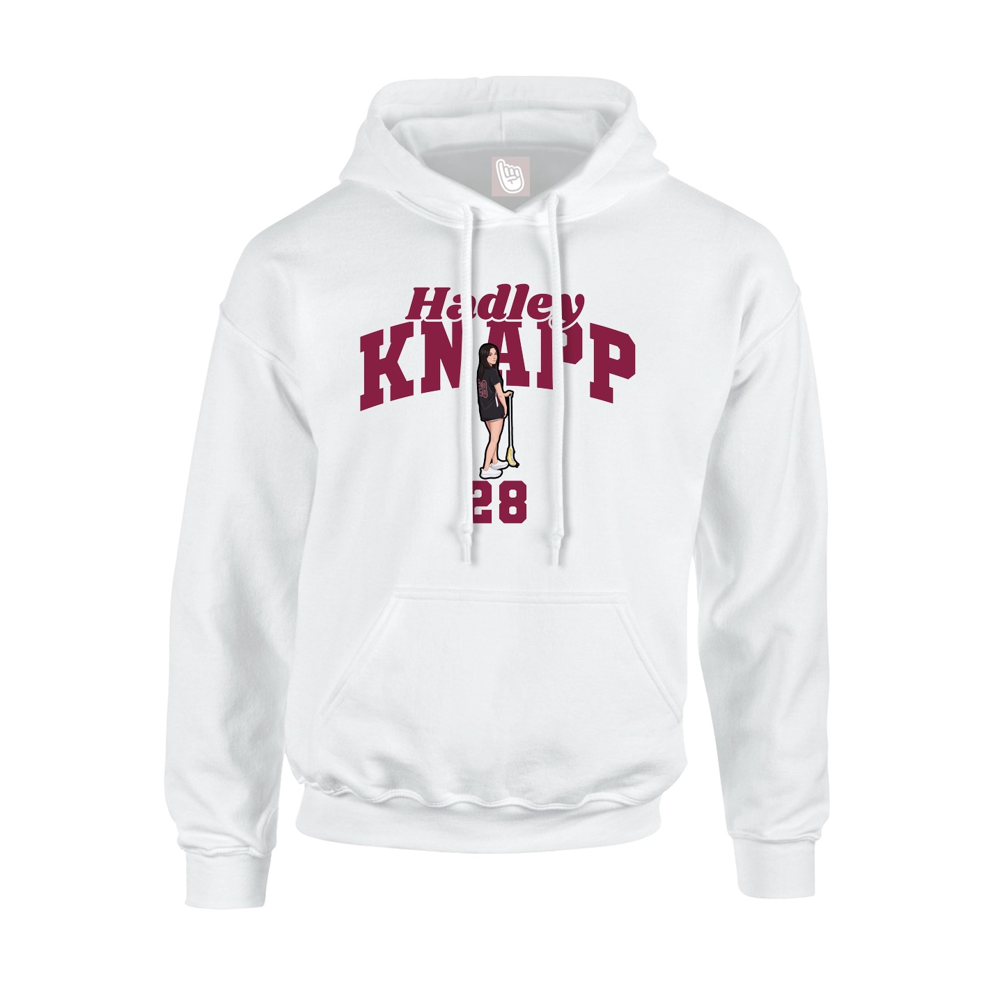 Hoodie — Signature Arch in White