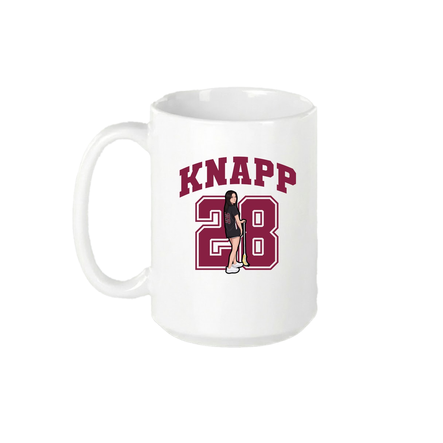 15oz Coffee Mug — Number in White