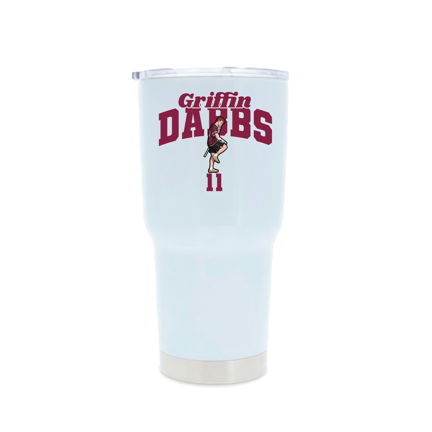 30oz Stainless Steel Tumbler — Signature Arch in White