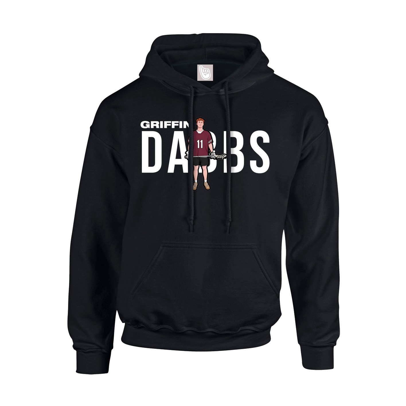 Youth Hoodie — Player Name in Black