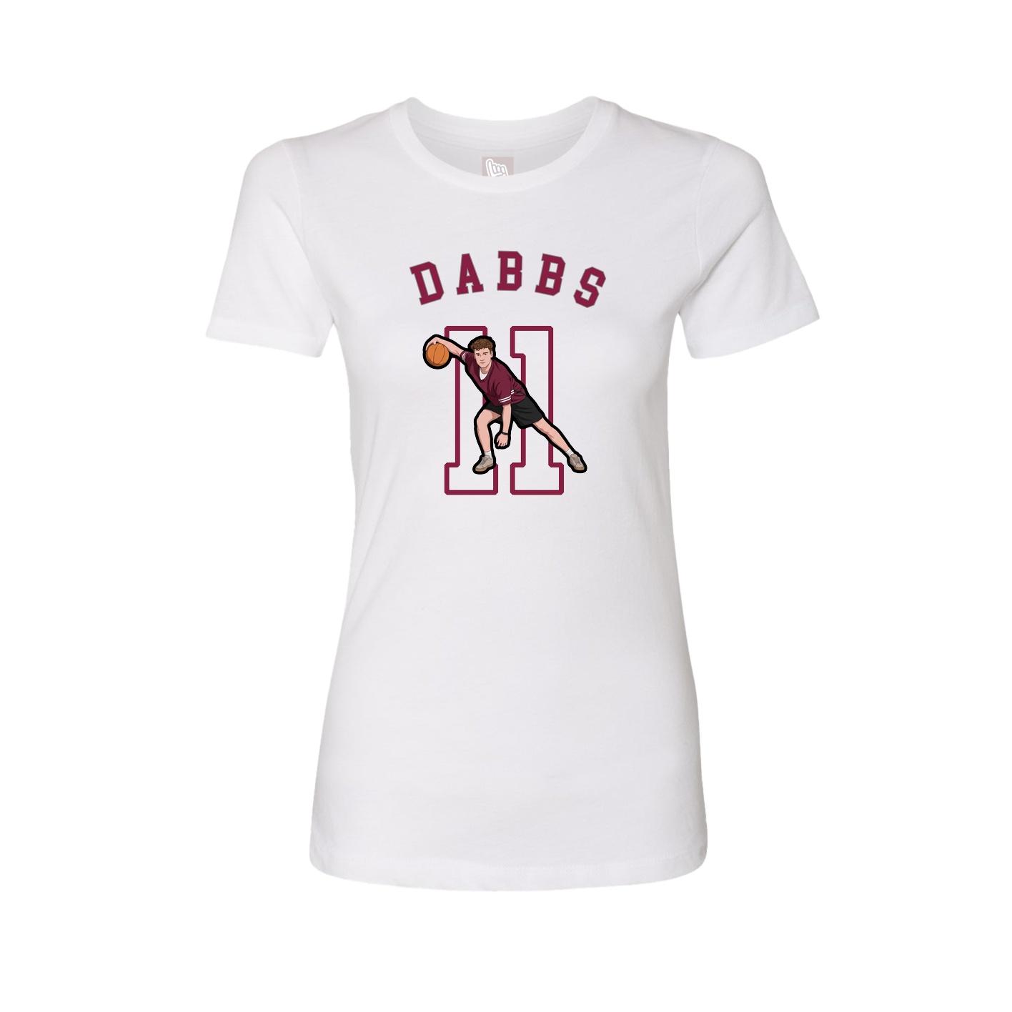 Fitted Women's Tee — Shirsey Arch in White