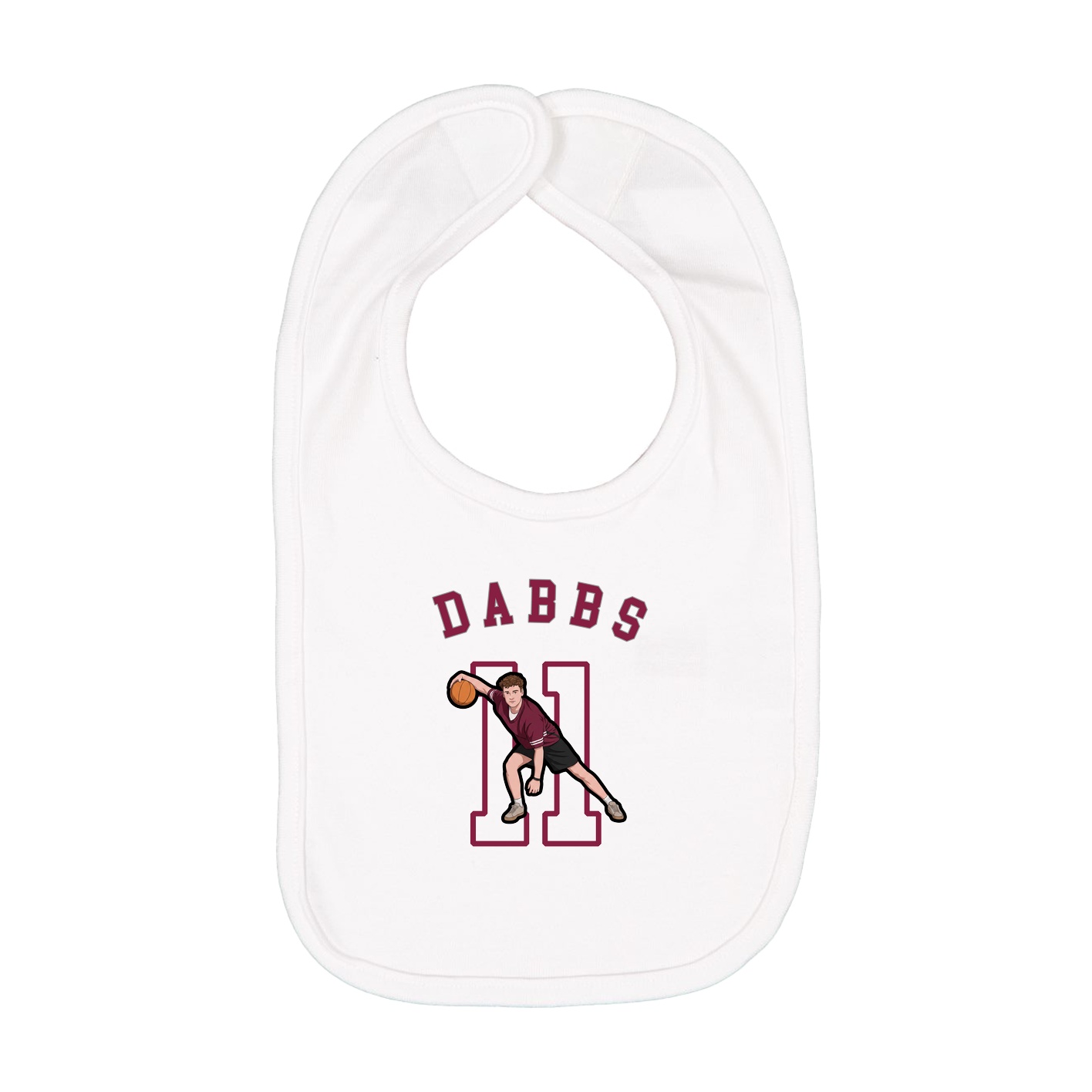 Infant Bib — Shirsey Arch in White