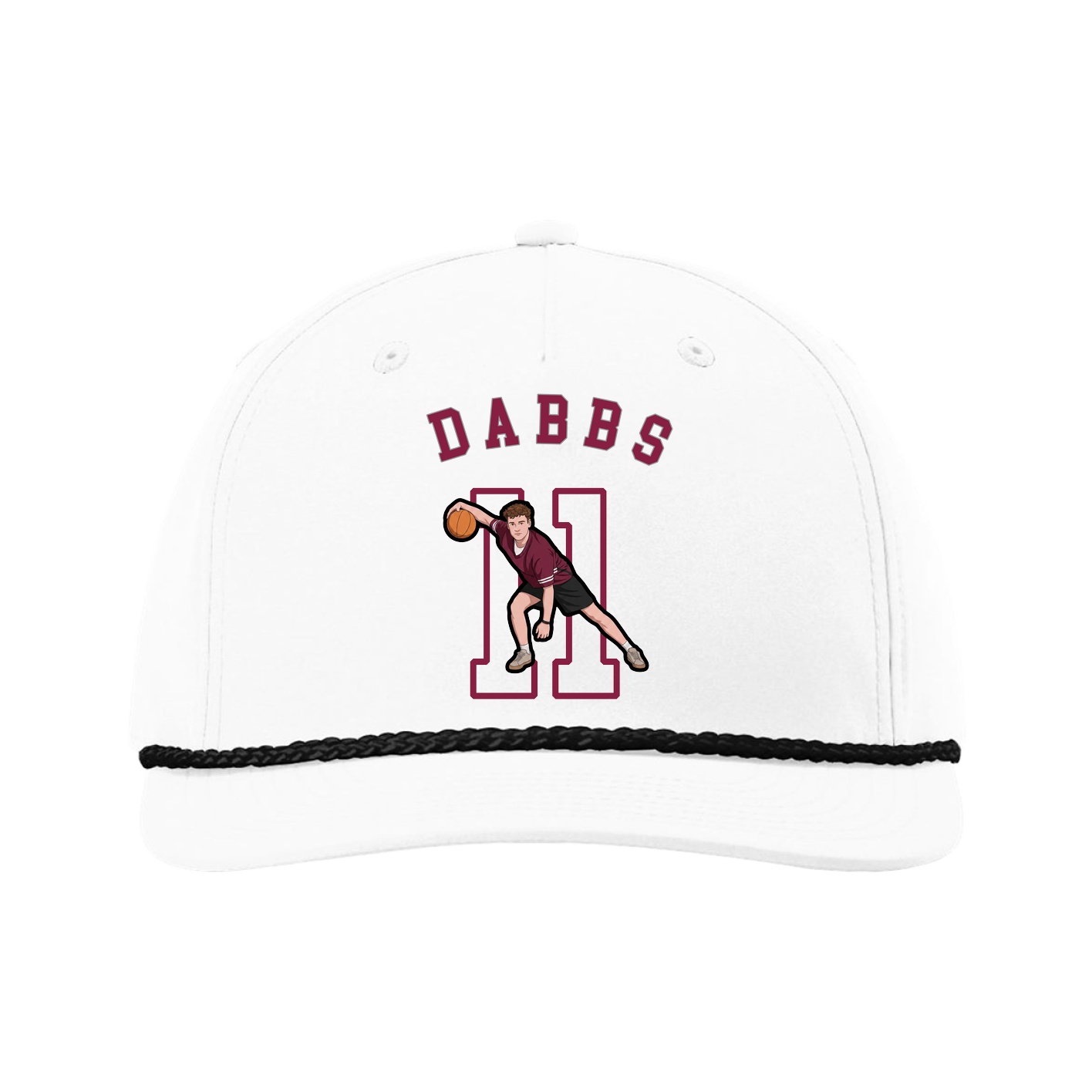 Five-Panel Classic Rope Cap — Shirsey Arch in White