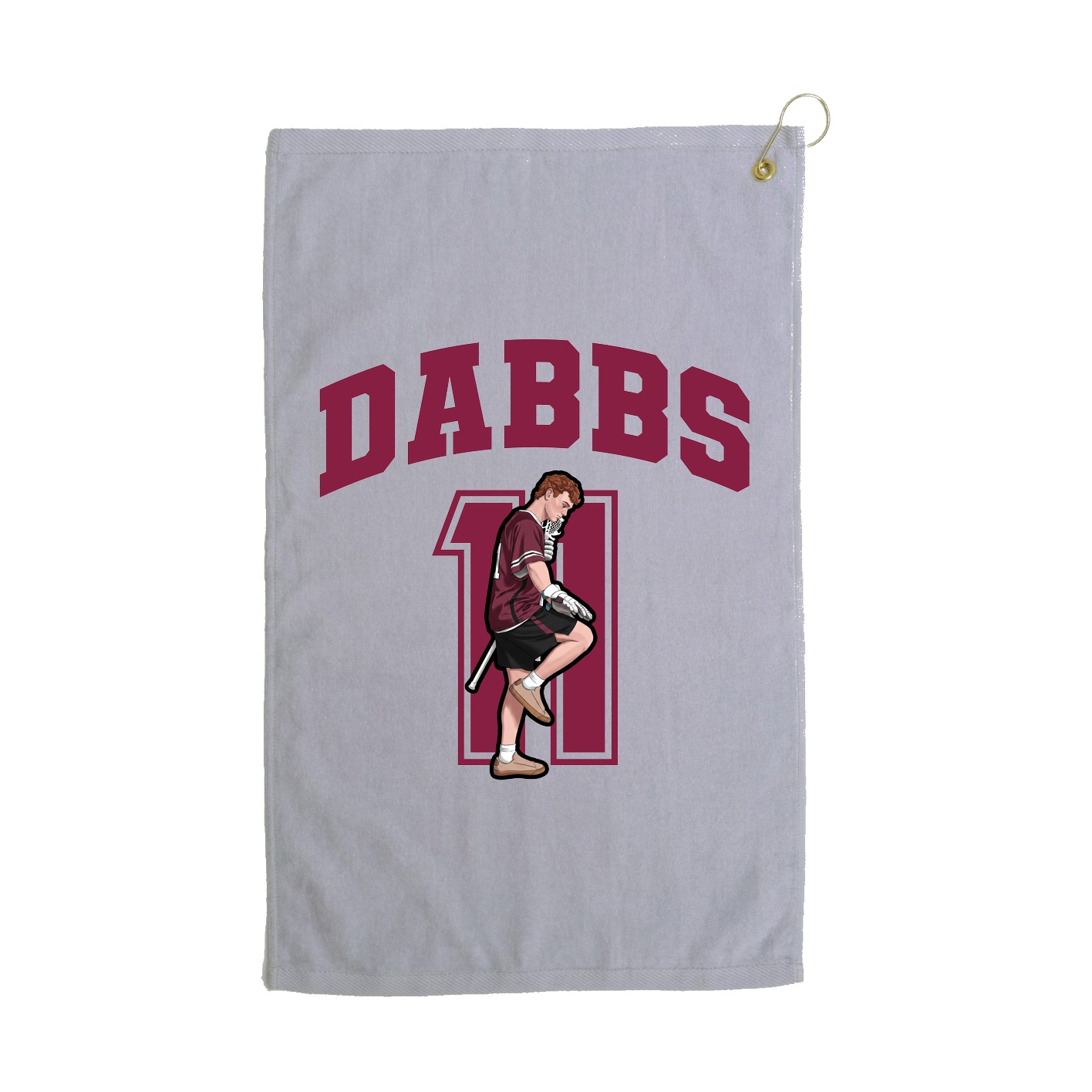 Golf Towel — Number in Grey