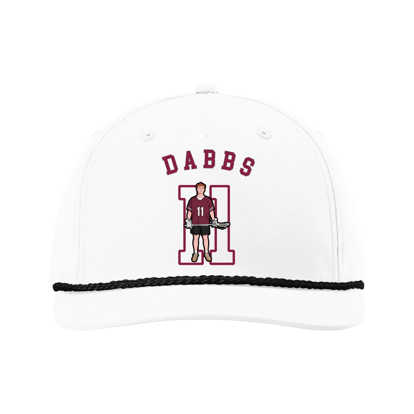 Five-Panel Classic Rope Cap — Shirsey Arch in White