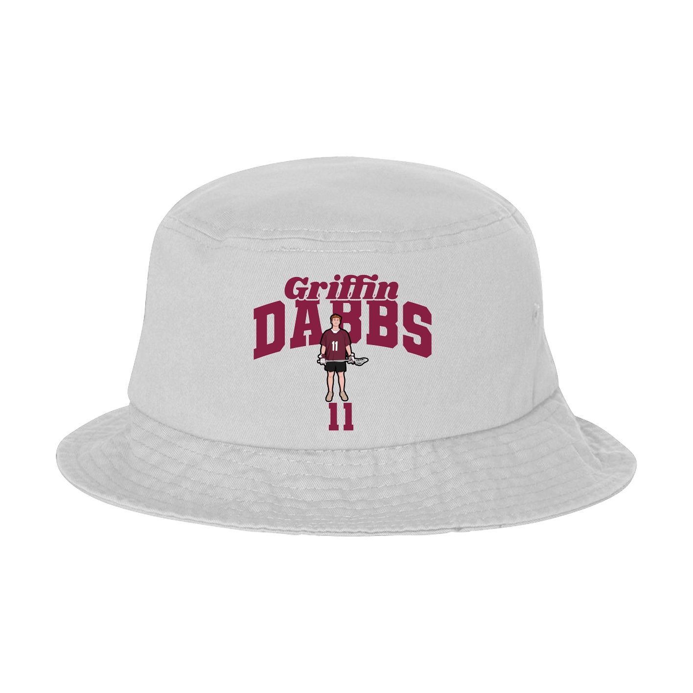 Bucket Cap — Signature Arch in White