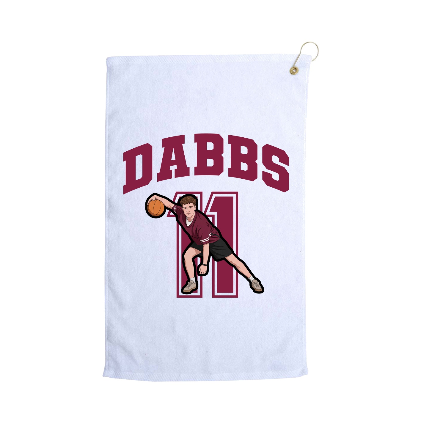 Golf Towel — Number in White