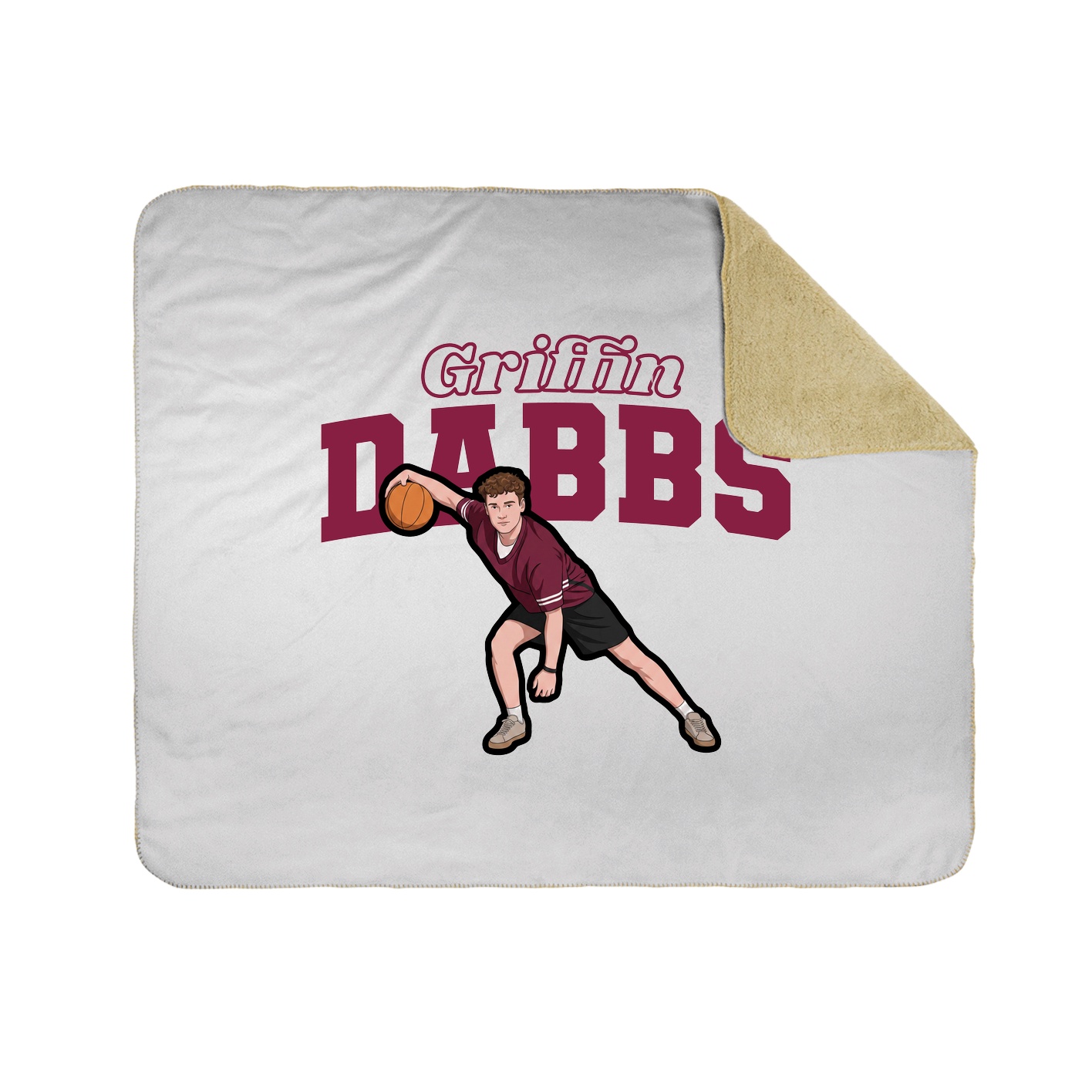 Throw Blanket — Name Arch in White