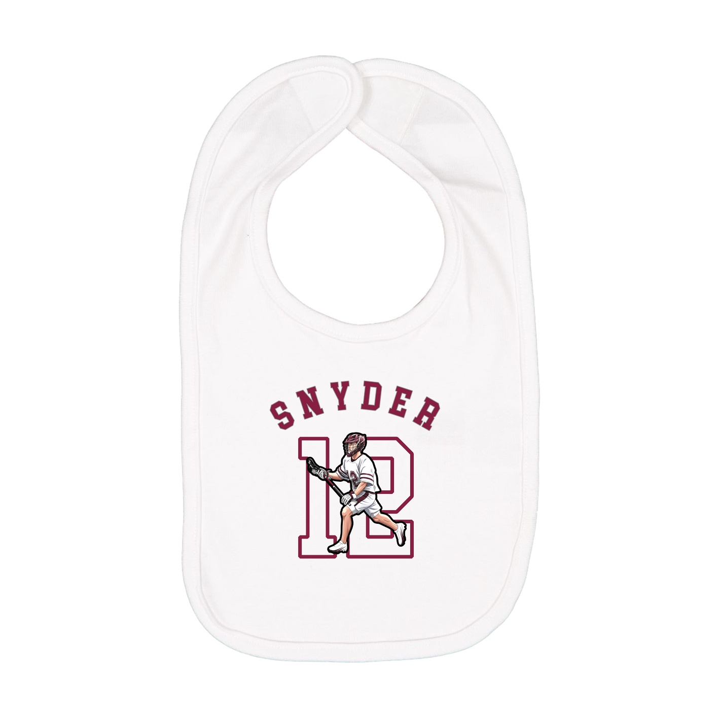 Infant Bib — Shirsey Arch in White