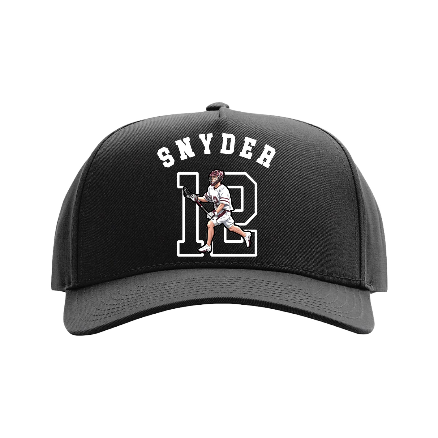 Full Fabric Five-Panel Champ Cap — Shirsey Arch in Black
