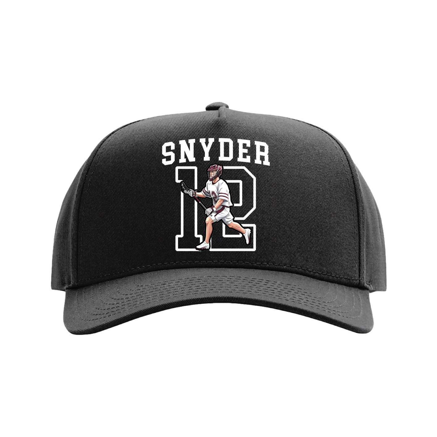 Full Fabric Five-Panel Champ Cap — Shirsey in Black