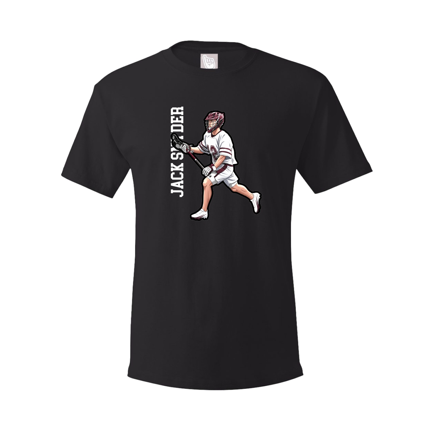 Youth Tee — Name Vertical in Black