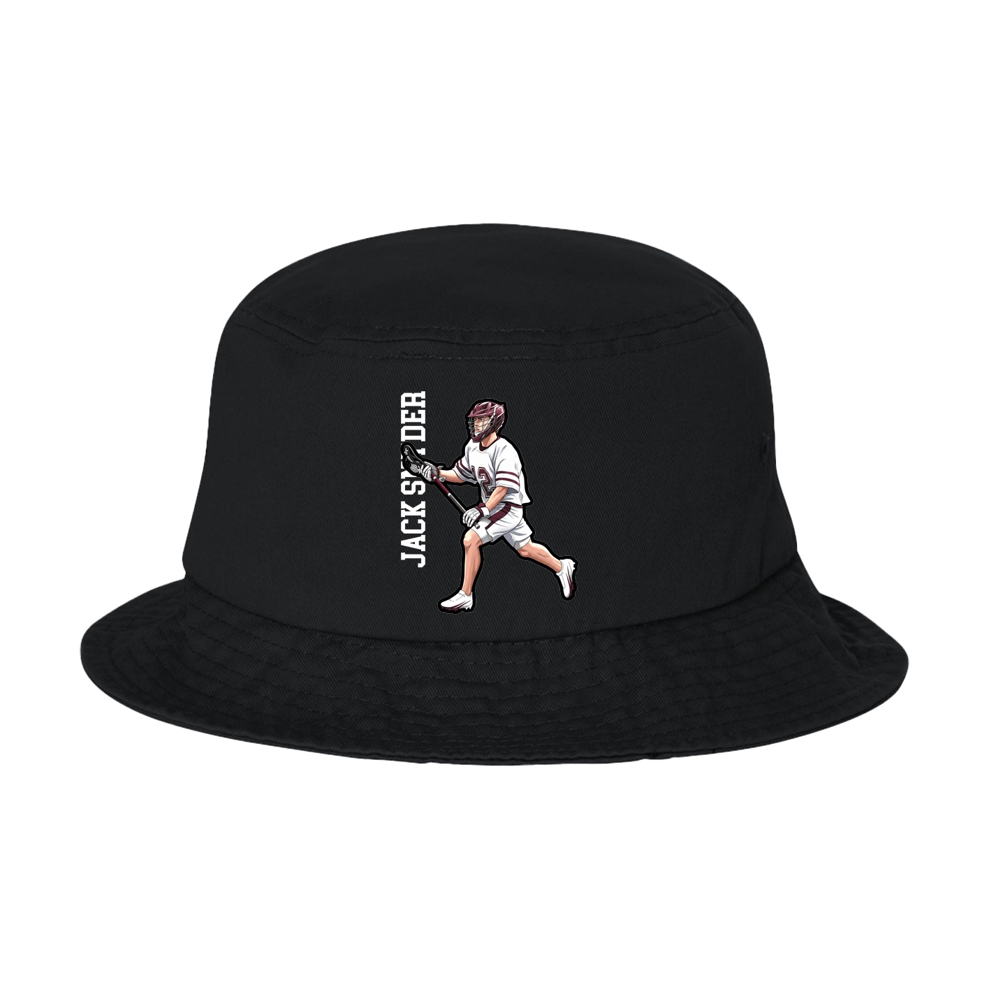 Bucket Cap — Name Vertical in Black