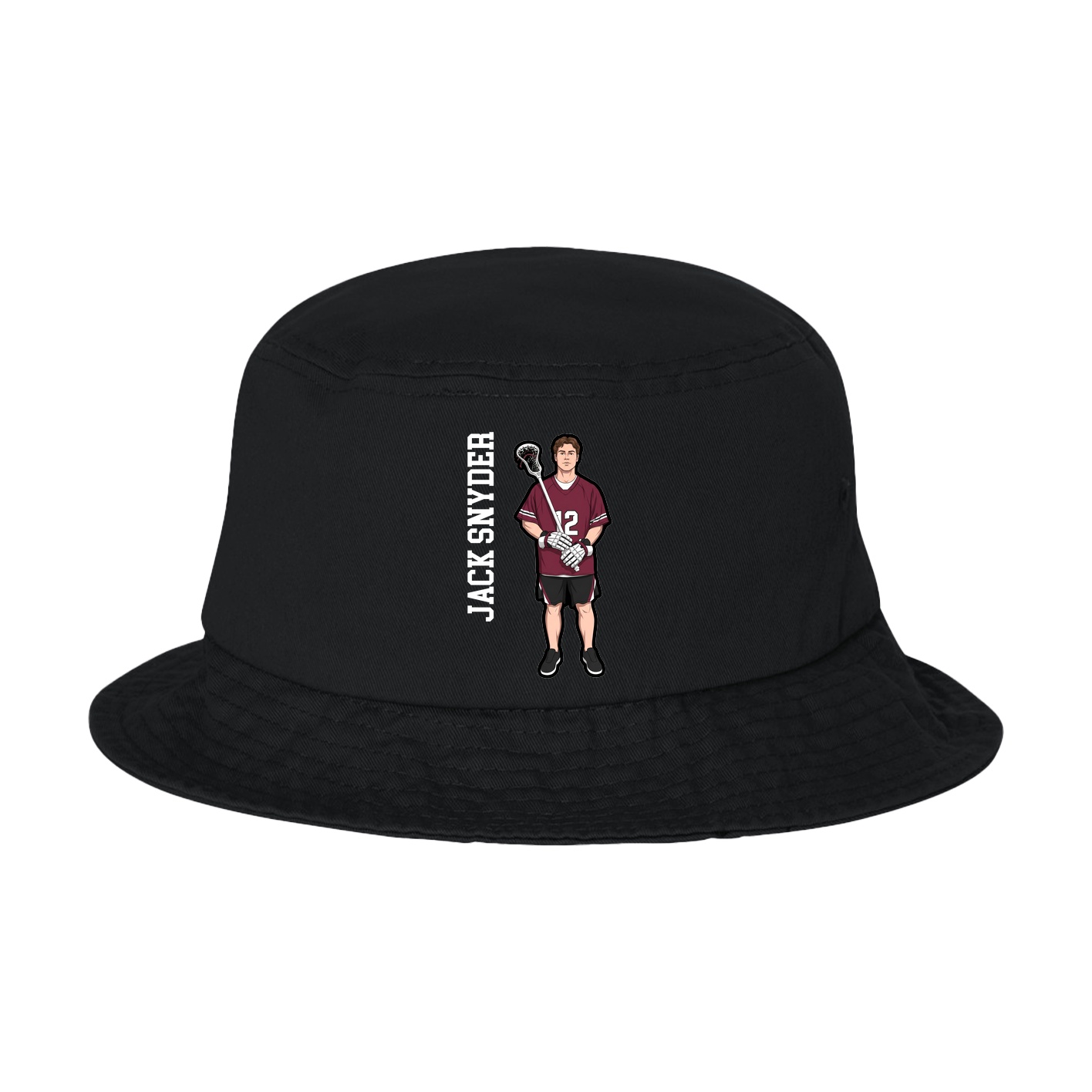 Bucket Cap — Name Vertical in Black