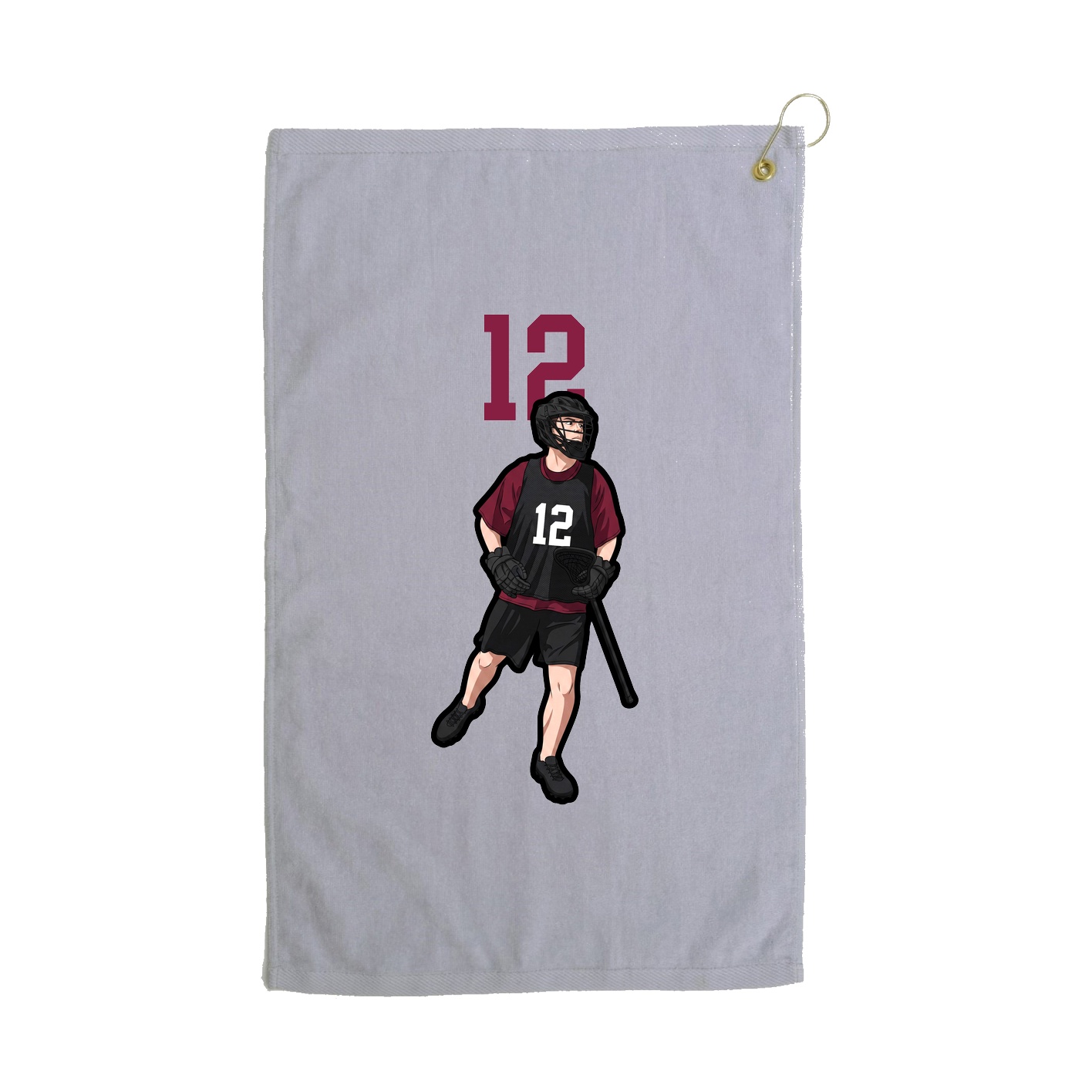 Golf Towel — Number Top in Grey