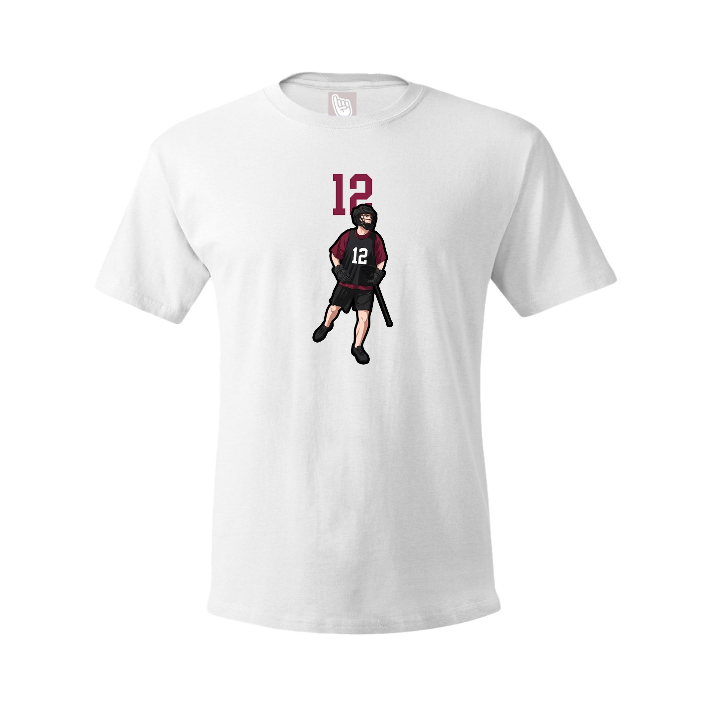 Youth Tee — Number Top in White