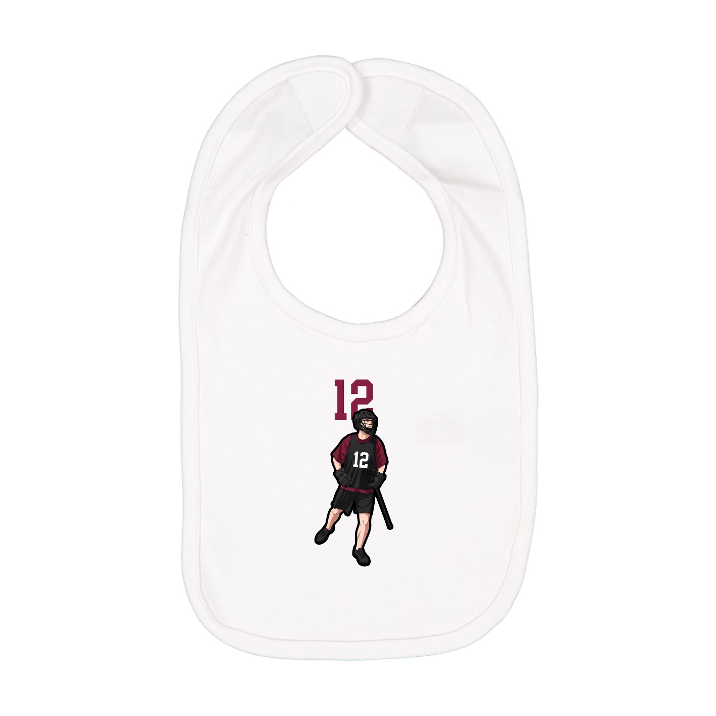 Infant Bib — Number Top in White