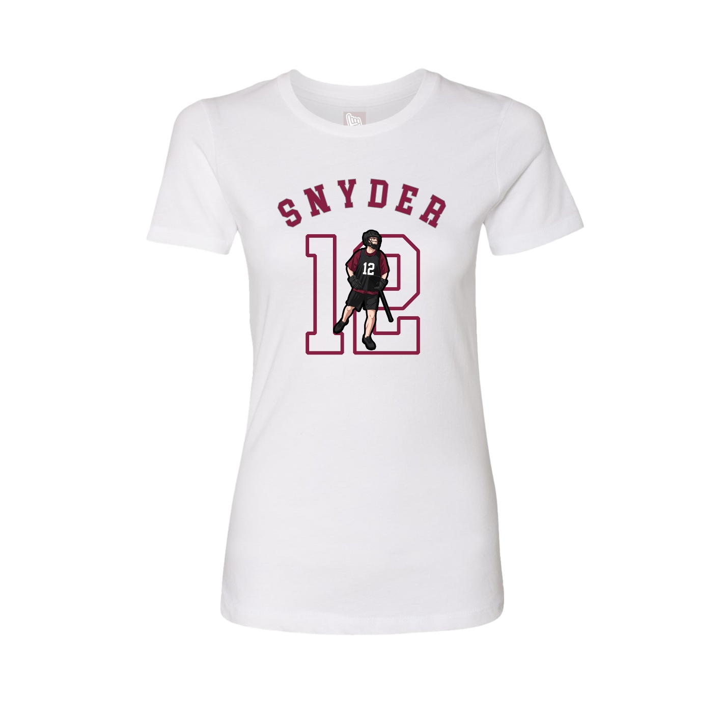 Fitted Women's Tee — Shirsey Arch in White