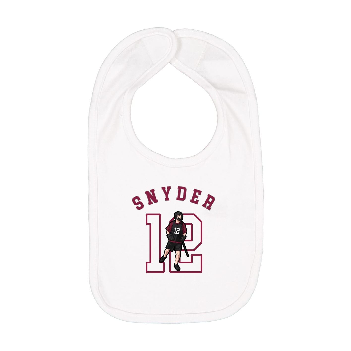 Infant Bib — Shirsey Arch in White