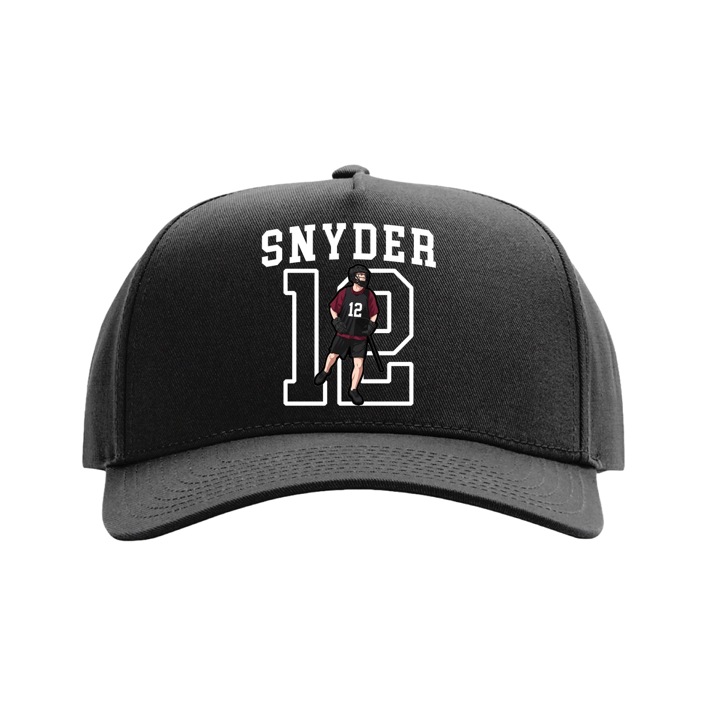 Full Fabric Five-Panel Champ Cap — Shirsey in Black