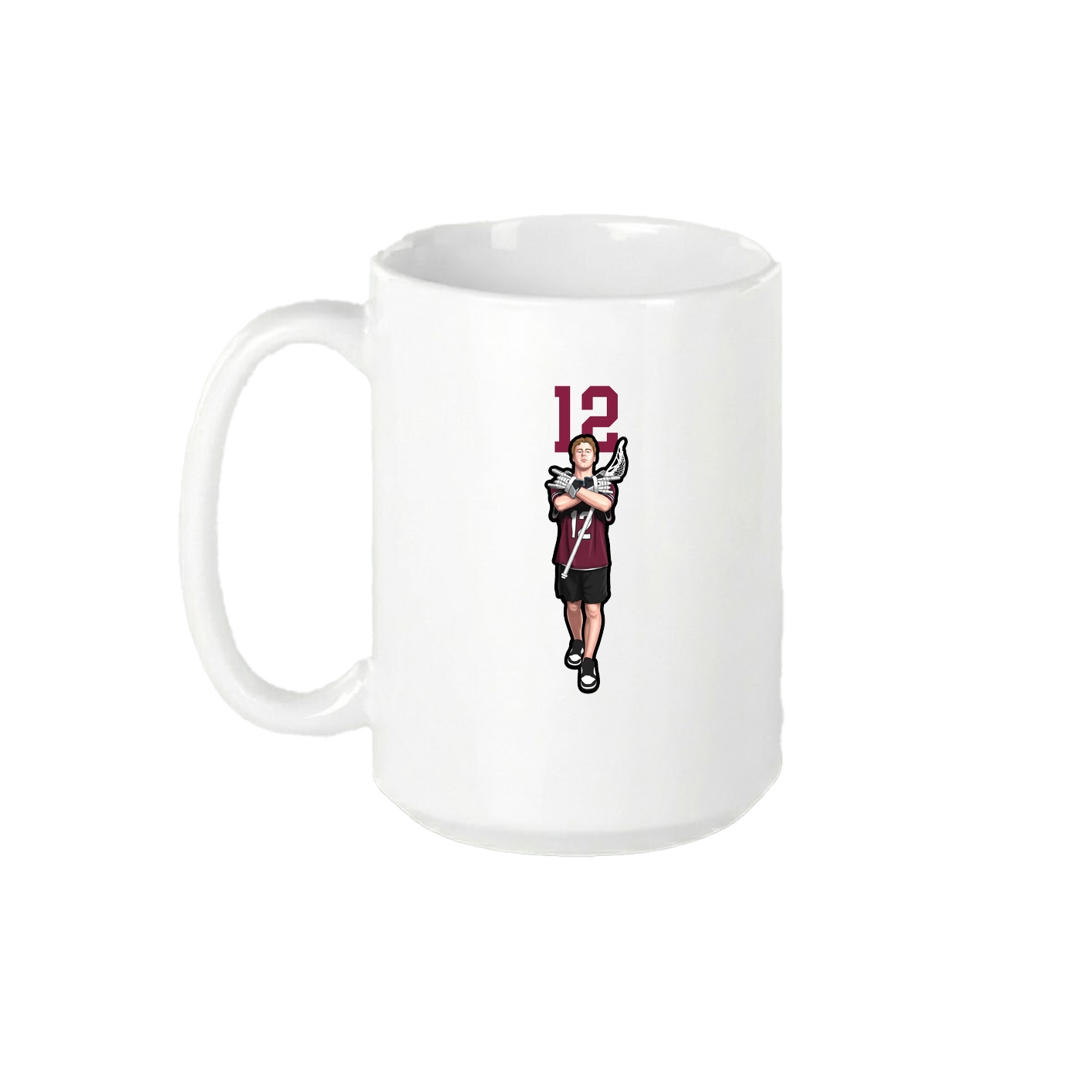 15oz Coffee Mug — Number Top in White