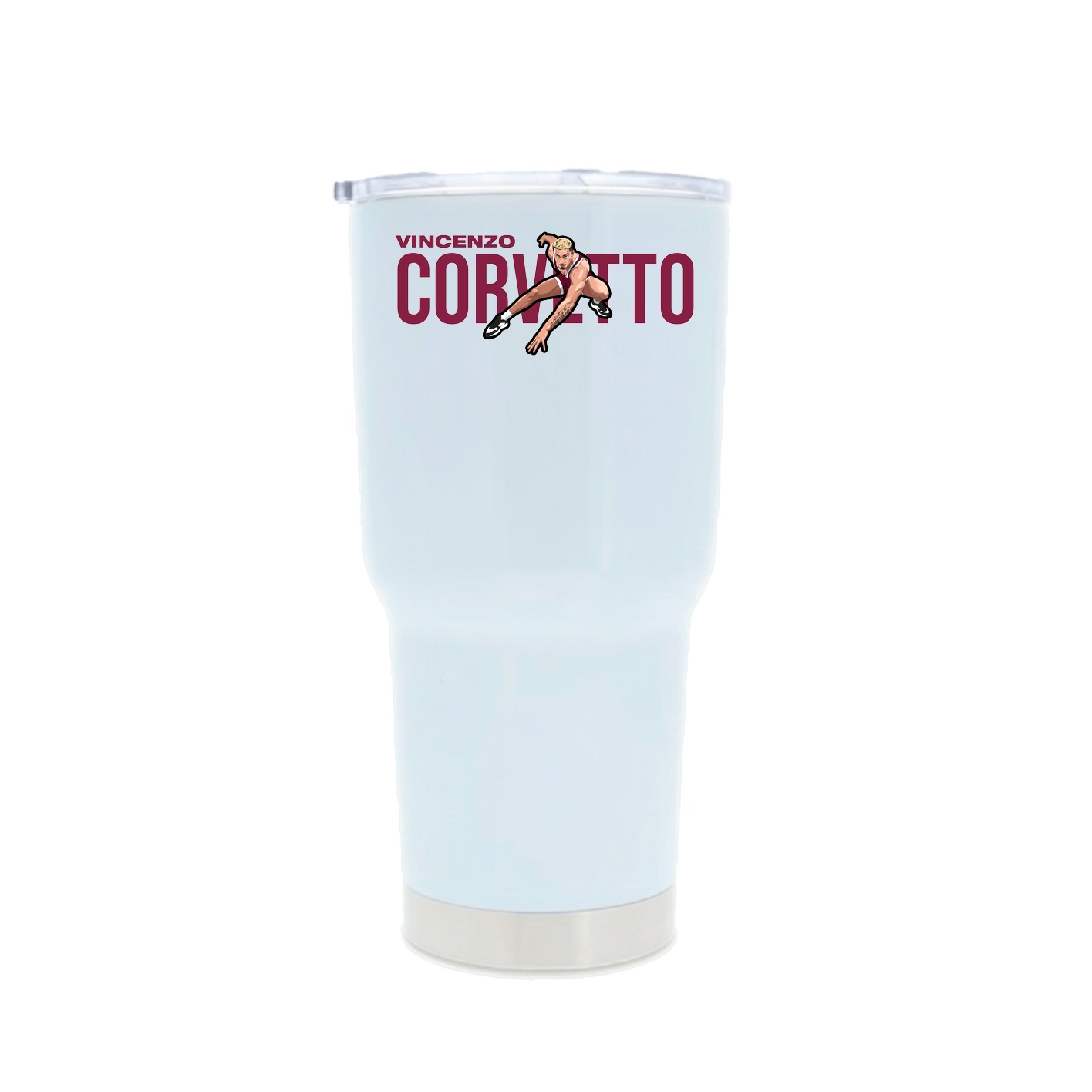 30oz Stainless Steel Tumbler — Player Name in White
