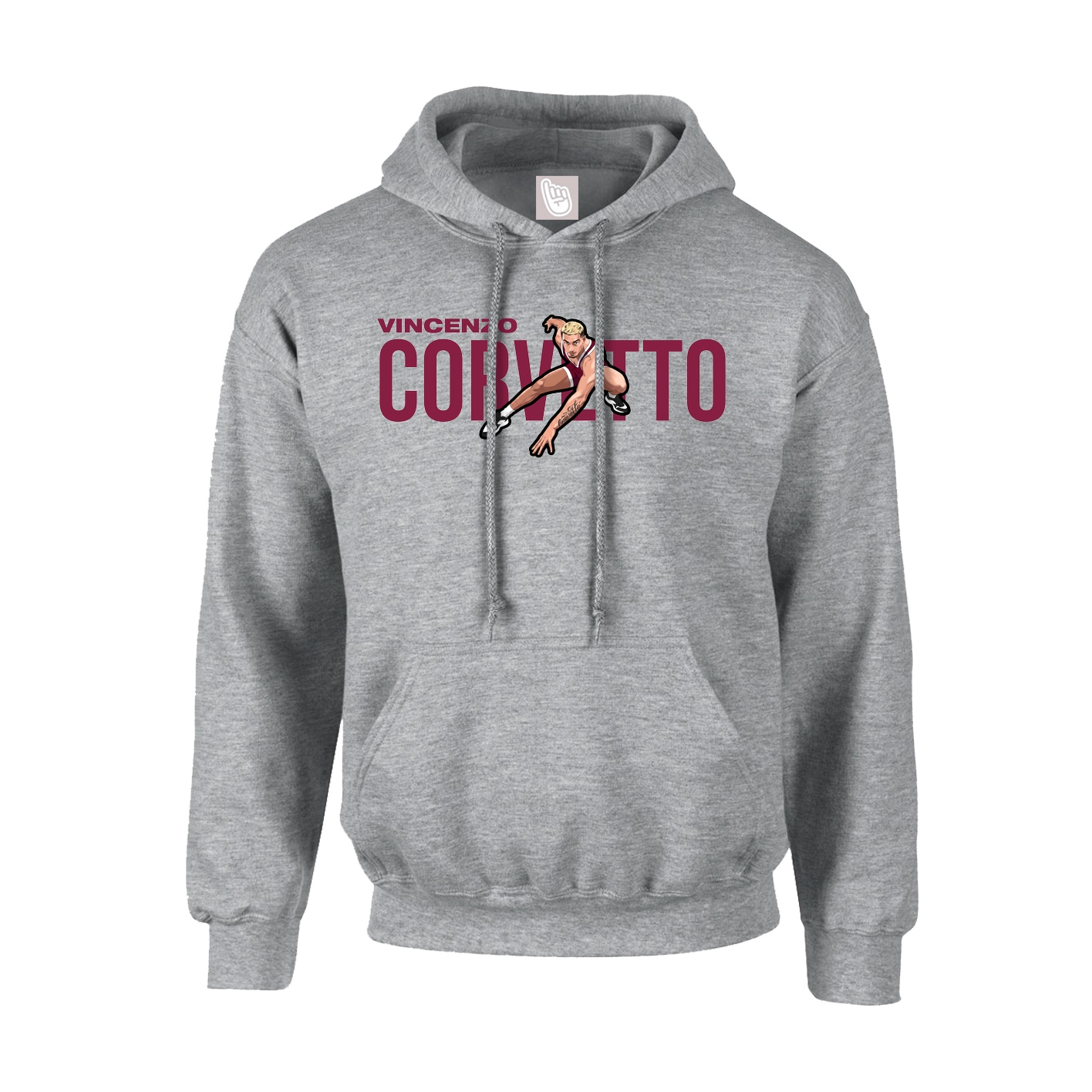 Hoodie — Player Name in Grey