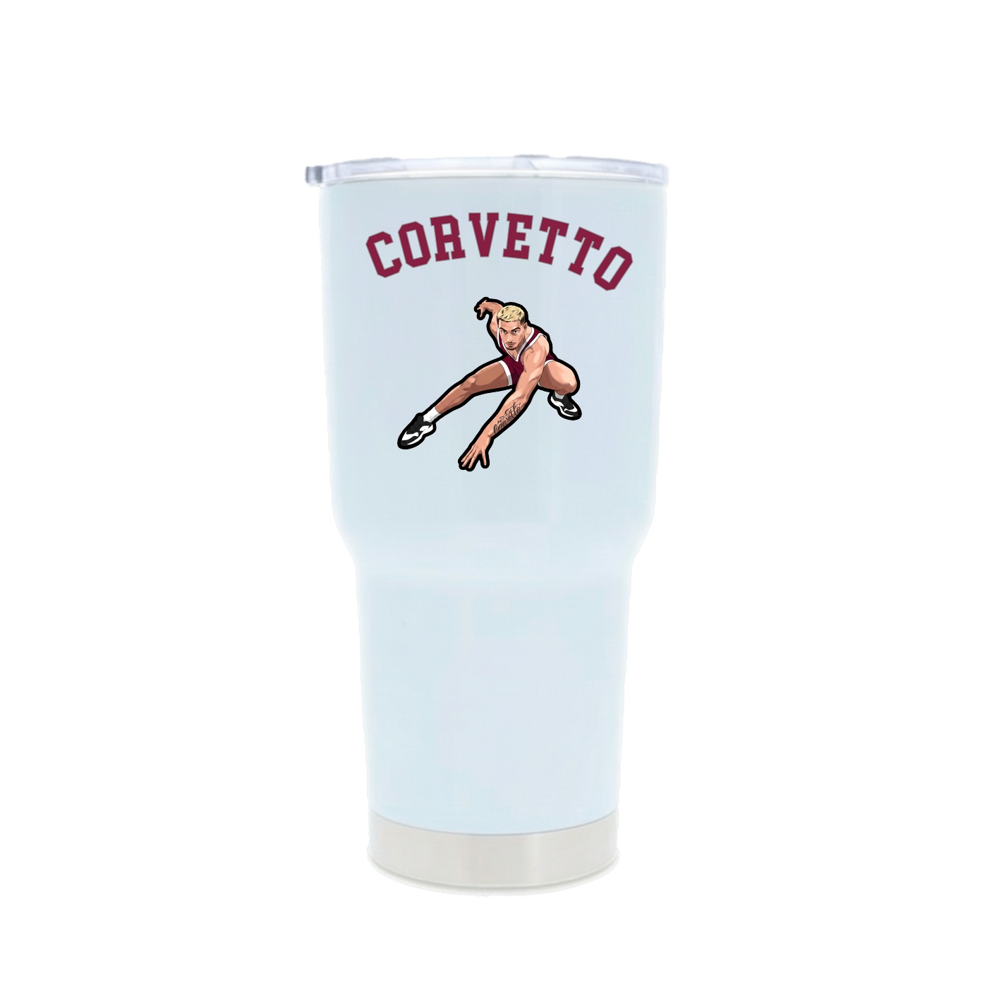 30oz Stainless Steel Tumbler — Shirsey Arch in White