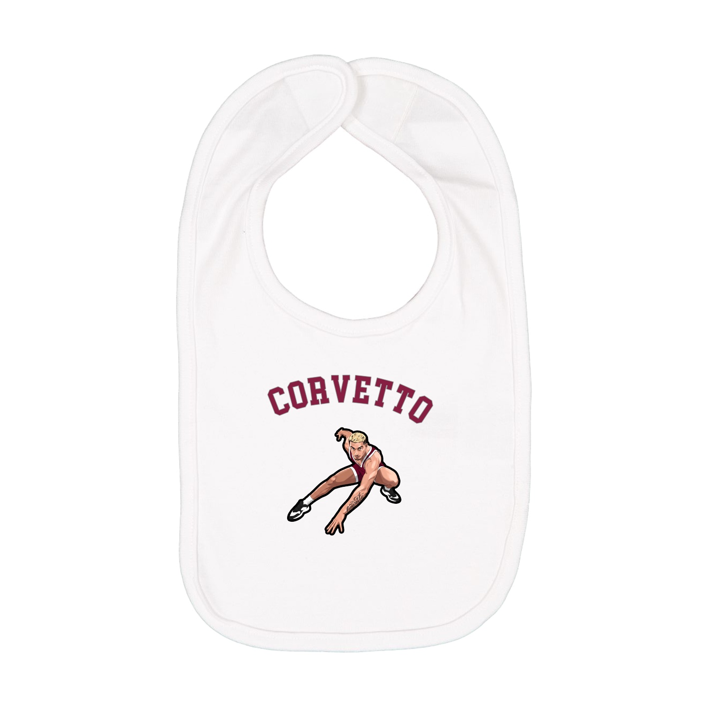 Infant Bib — Shirsey Arch in White