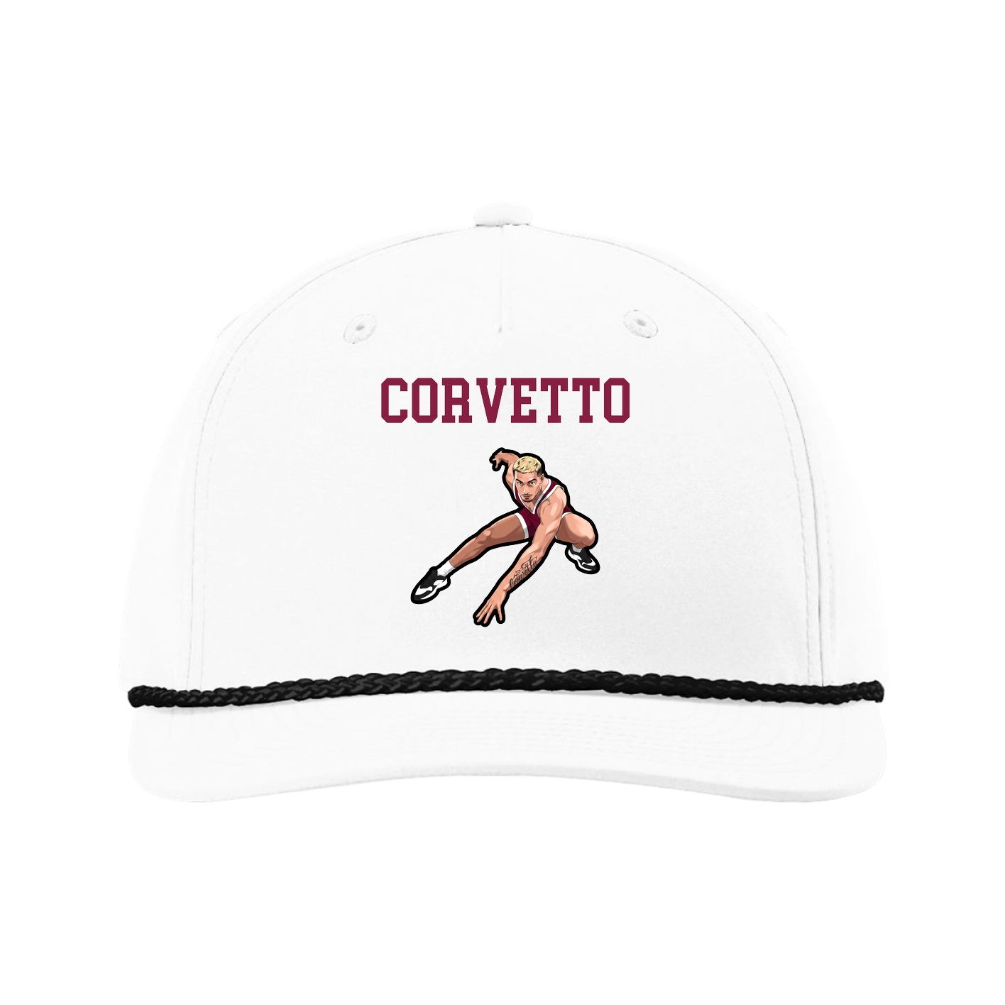 Five-Panel Classic Rope Cap — Shirsey in White
