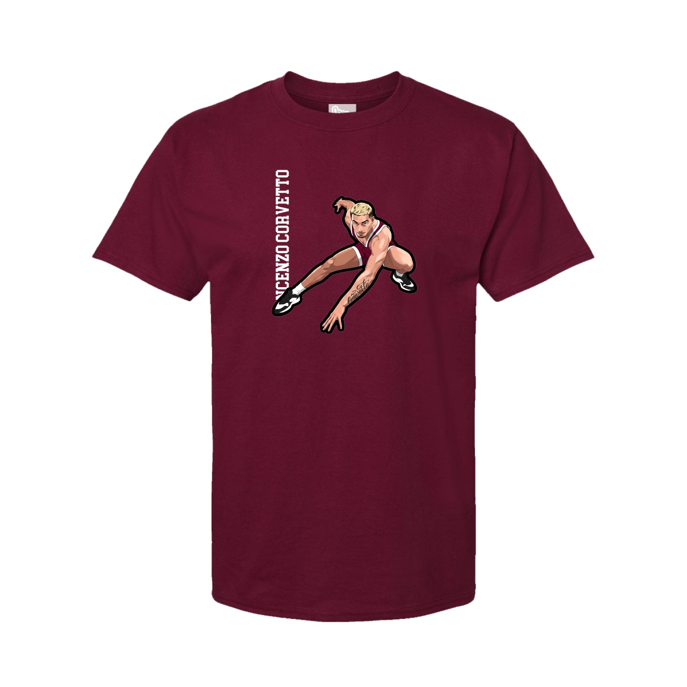 Tee — Name Vertical in Cardinal