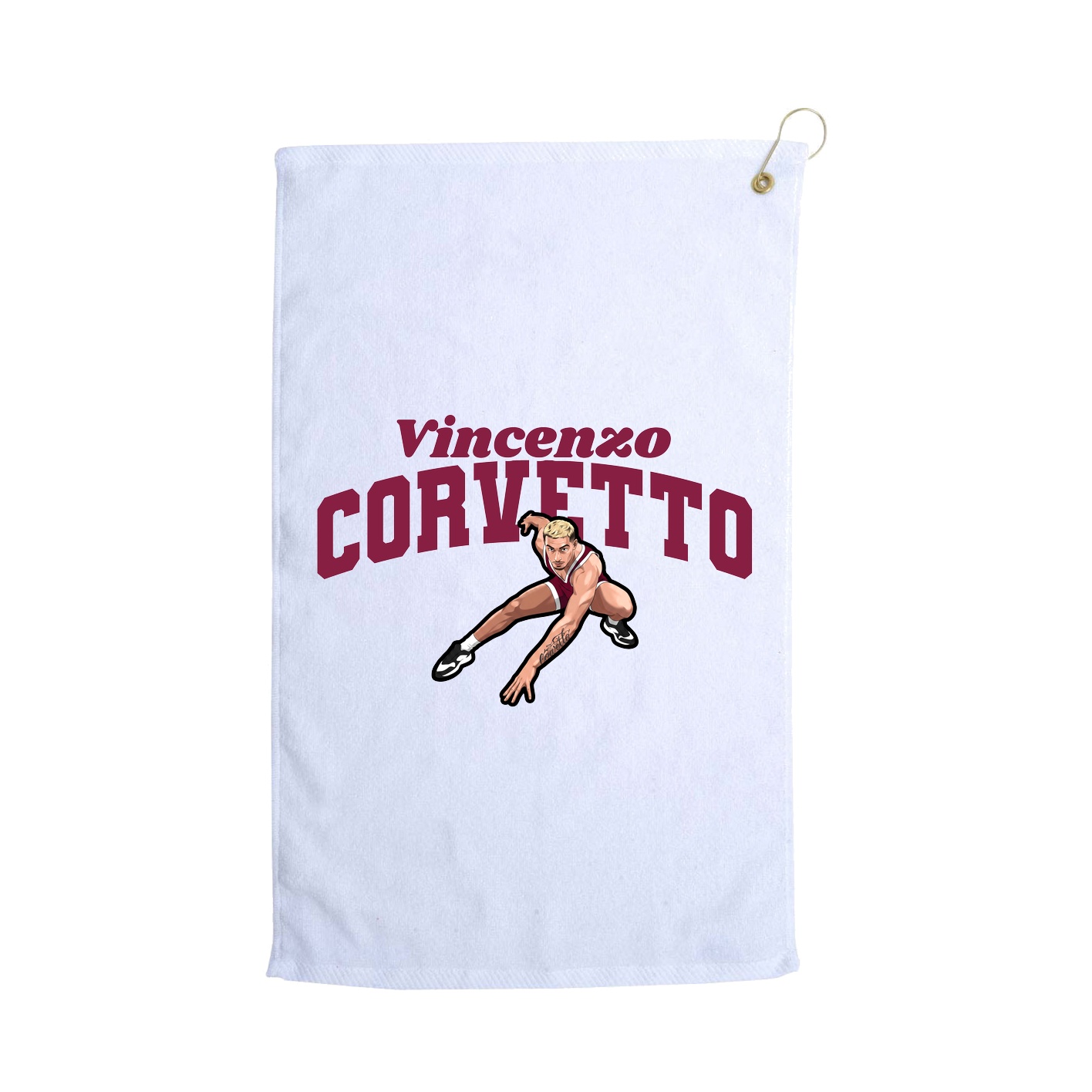 Golf Towel — Signature Arch in White