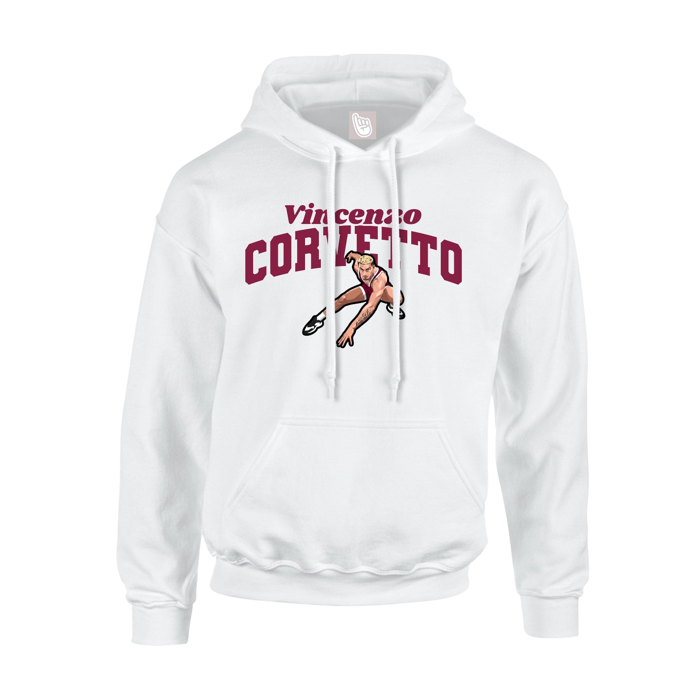Youth Hoodie — Signature Arch in White
