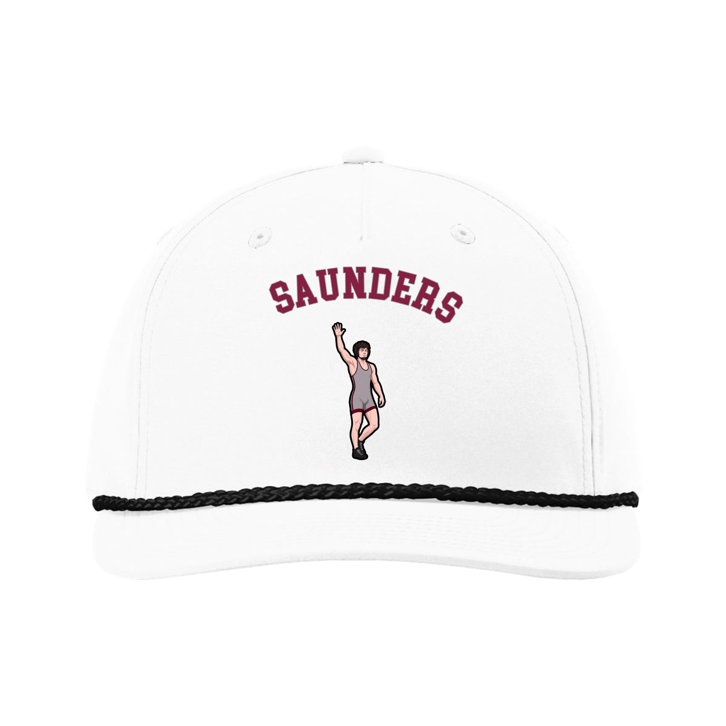 Five-Panel Classic Rope Cap — Shirsey Arch in White
