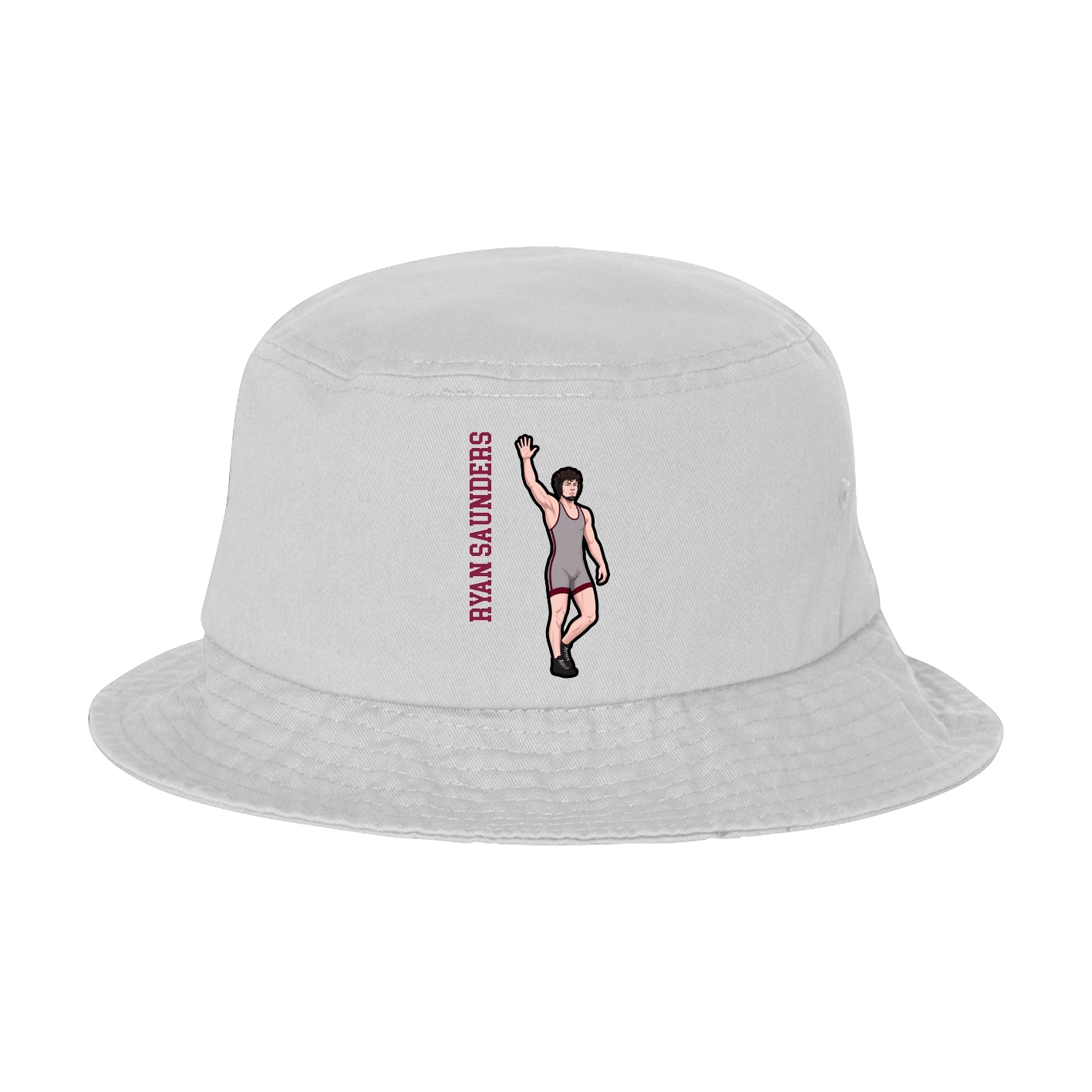Bucket Cap — Name Vertical in White