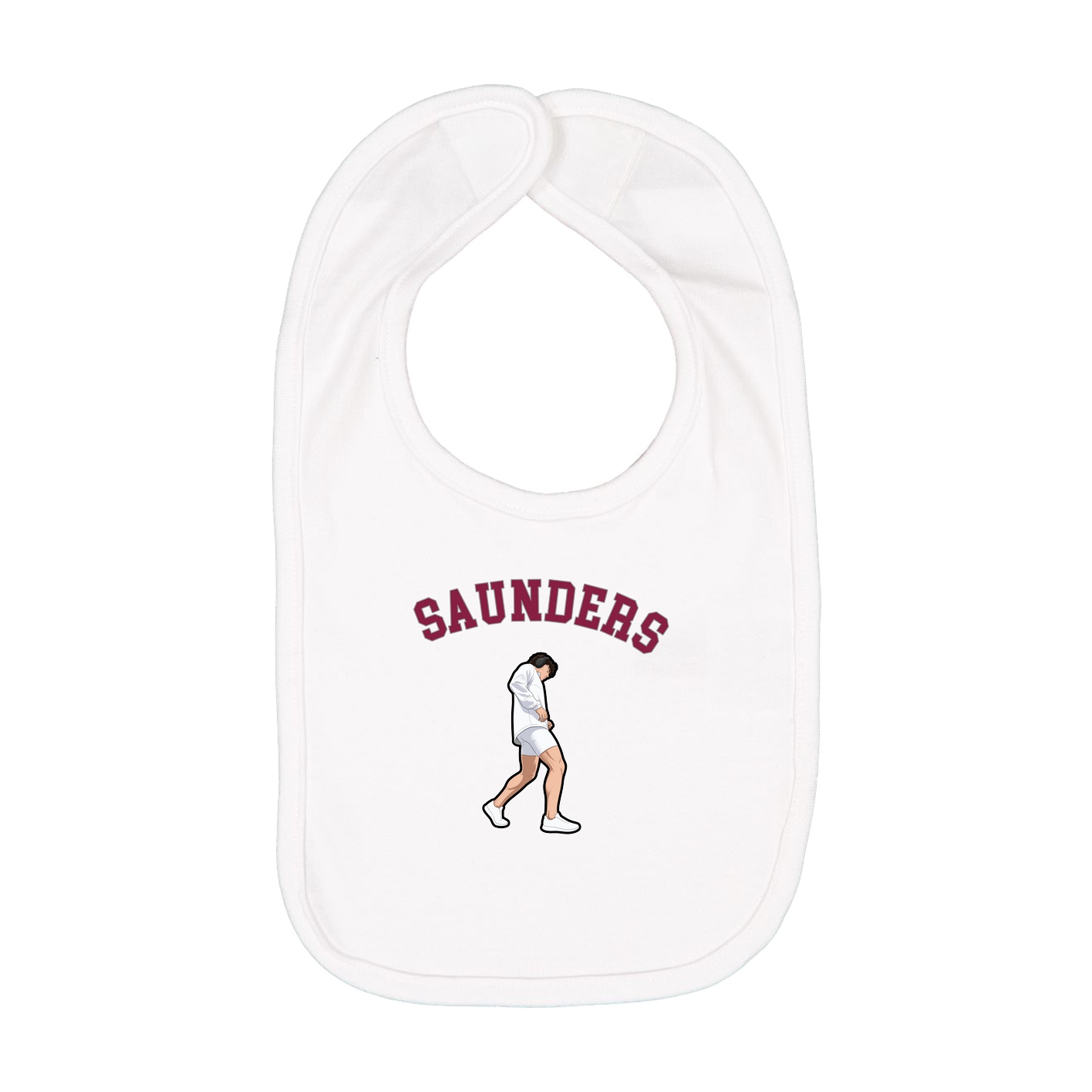 Infant Bib — Shirsey Arch in White