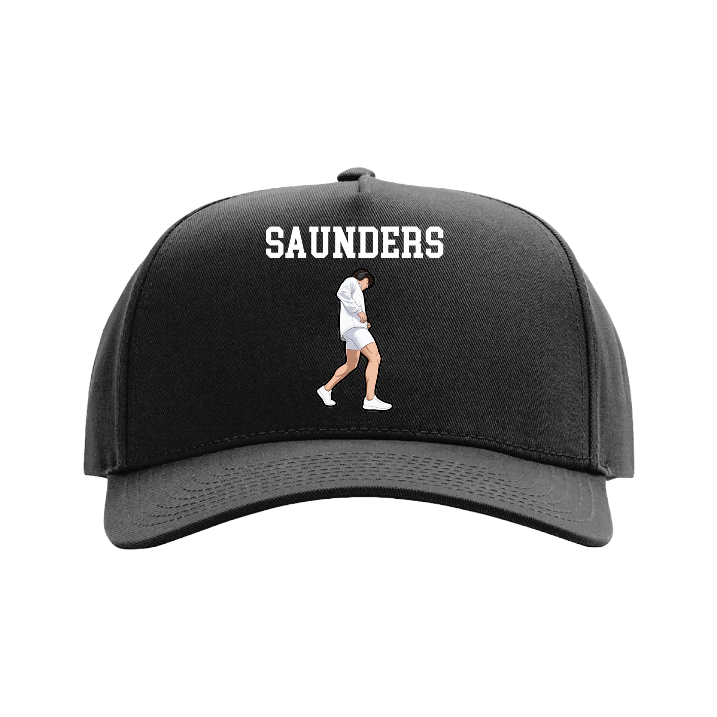 Full Fabric Five-Panel Champ Cap — Shirsey in Black