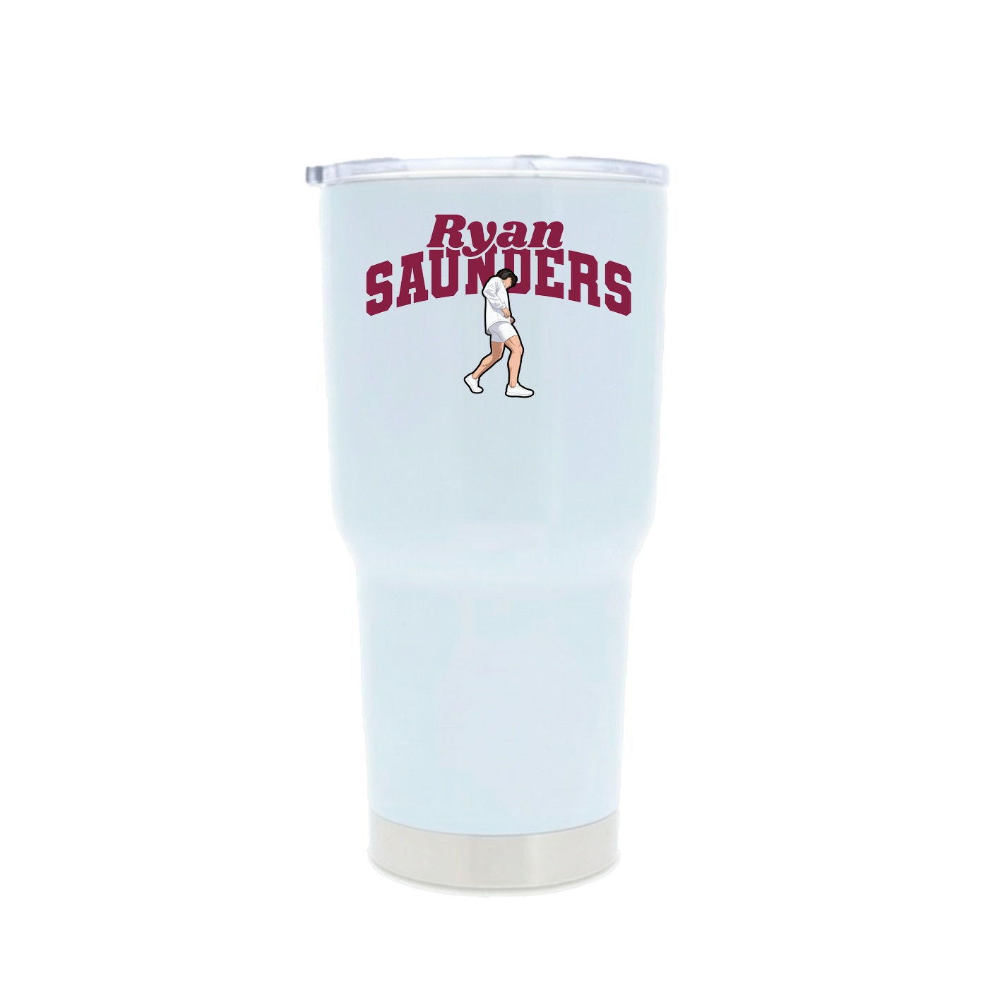 30oz Stainless Steel Tumbler — Signature Arch in White