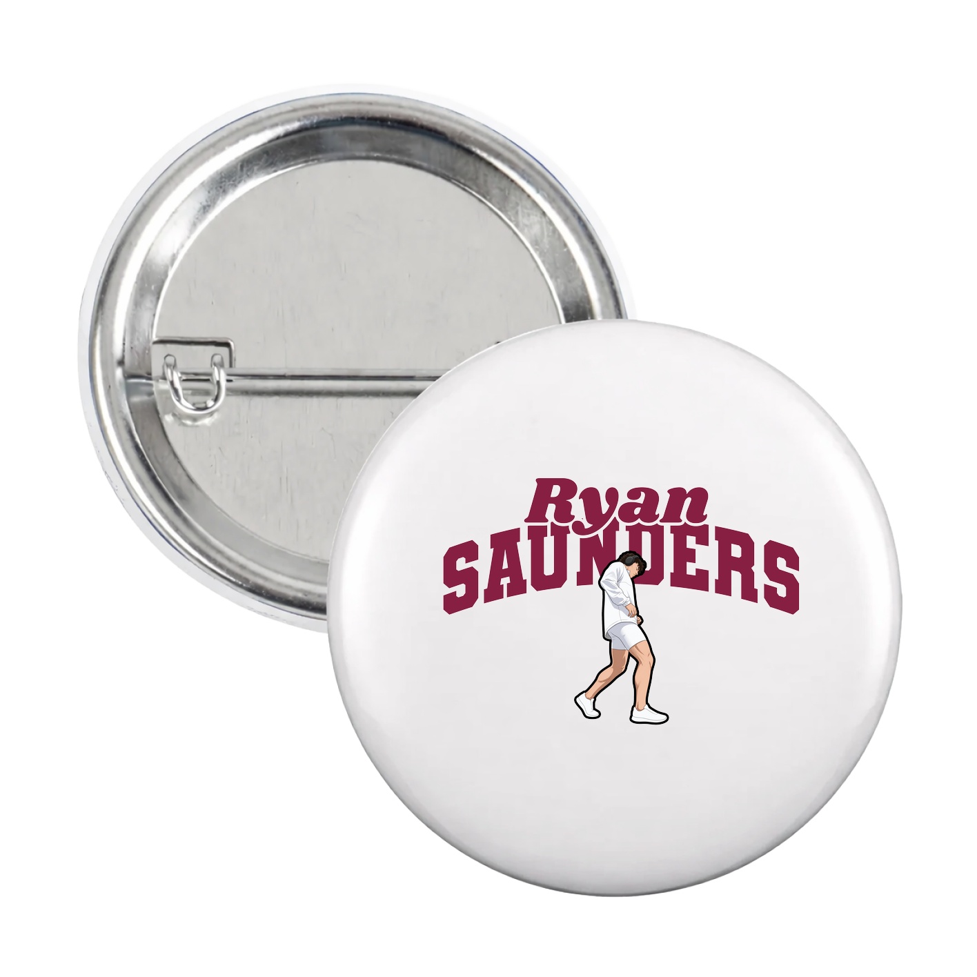 Game Day Button — Signature Arch in White